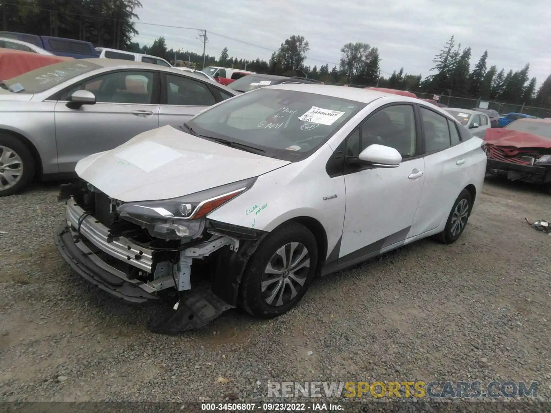 2 Photograph of a damaged car JTDL9MFUXM3023004 TOYOTA PRIUS 2021