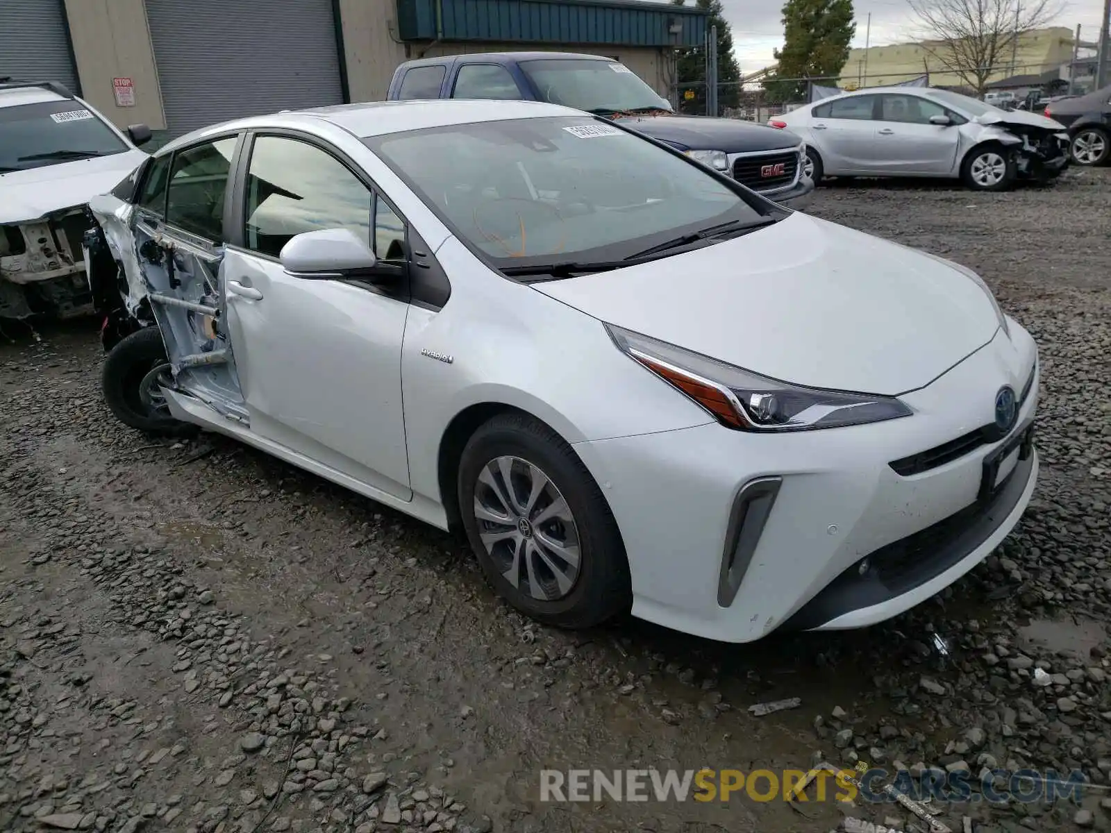 1 Photograph of a damaged car JTDL9MFUXM3023245 TOYOTA PRIUS 2021