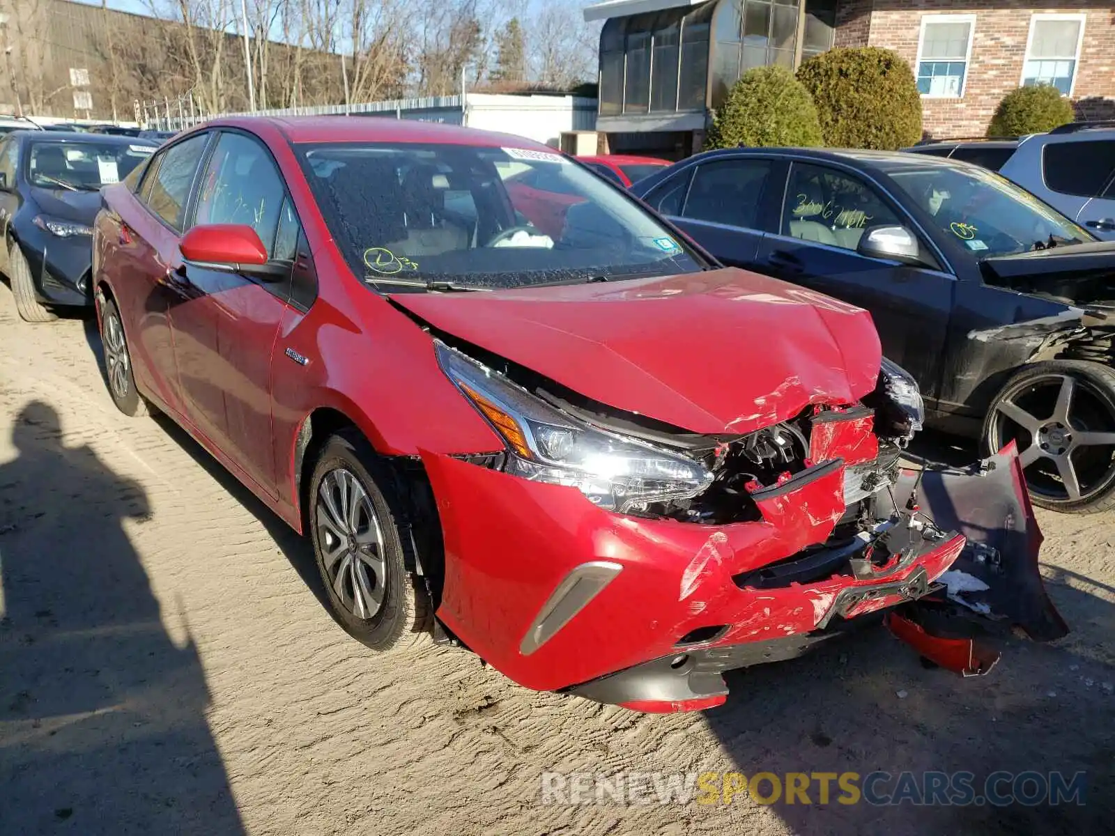 1 Photograph of a damaged car JTDL9MFUXM3024864 TOYOTA PRIUS 2021