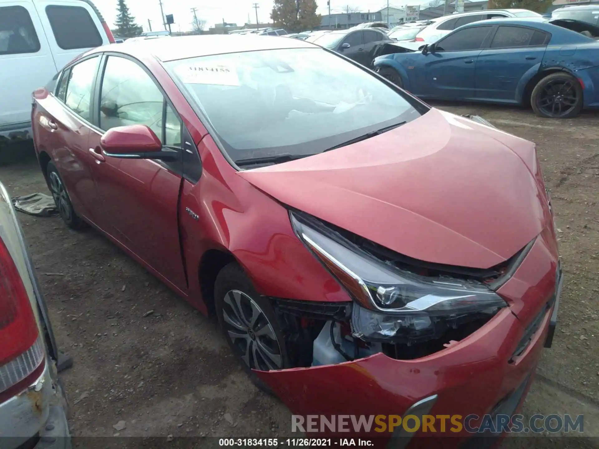 1 Photograph of a damaged car JTDL9MFUXM3025559 TOYOTA PRIUS 2021