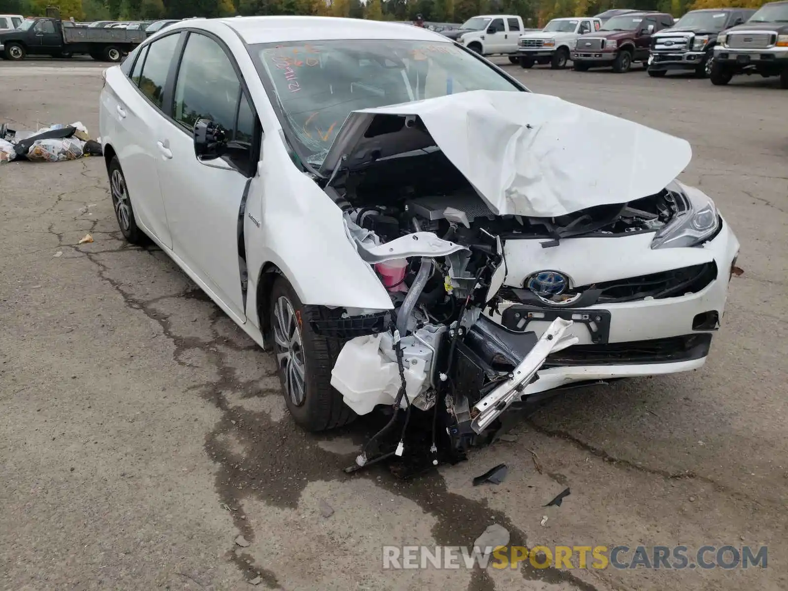 1 Photograph of a damaged car JTDL9MFUXM3026436 TOYOTA PRIUS 2021