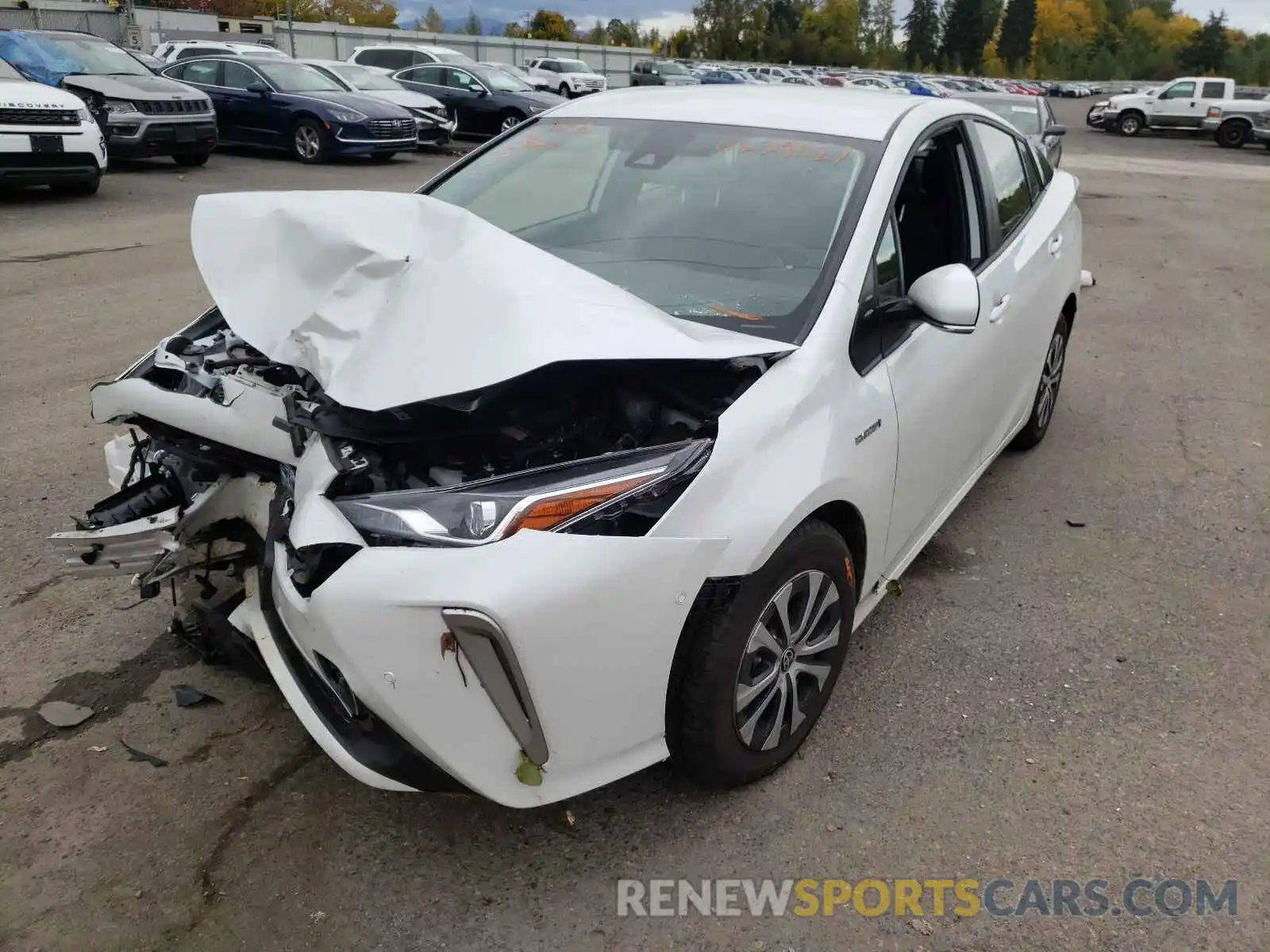 2 Photograph of a damaged car JTDL9MFUXM3026436 TOYOTA PRIUS 2021