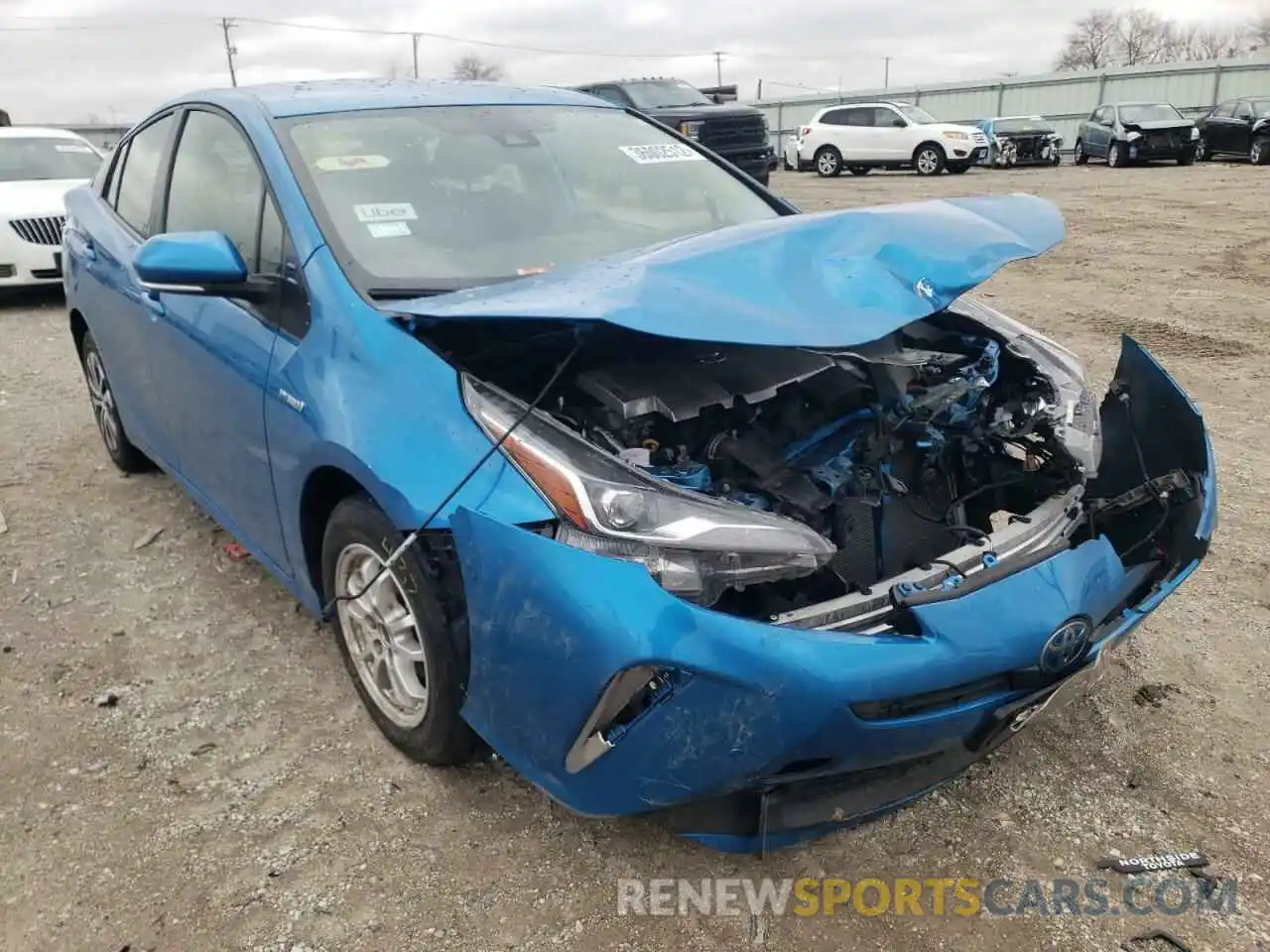 1 Photograph of a damaged car JTDL9MFUXM3026856 TOYOTA PRIUS 2021