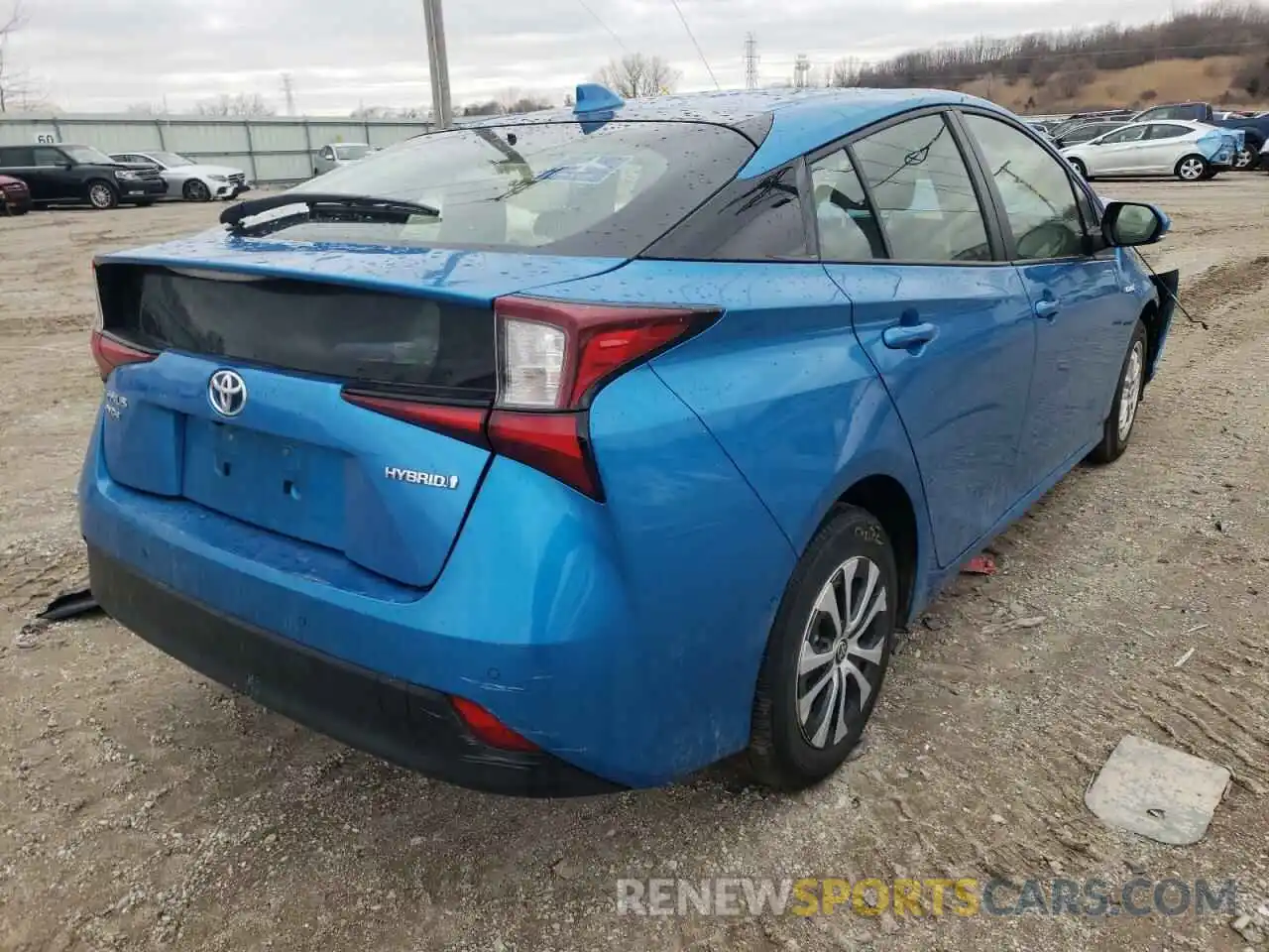 4 Фотография поврежденного автомобиля JTDL9MFUXM3026856 TOYOTA PRIUS 2021