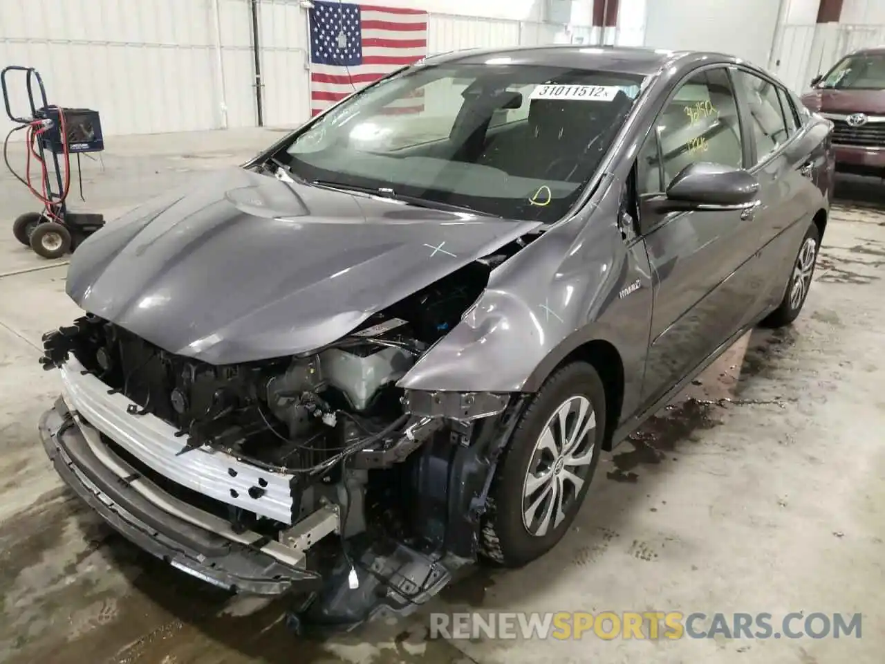 2 Photograph of a damaged car JTDL9MFUXM3027103 TOYOTA PRIUS 2021