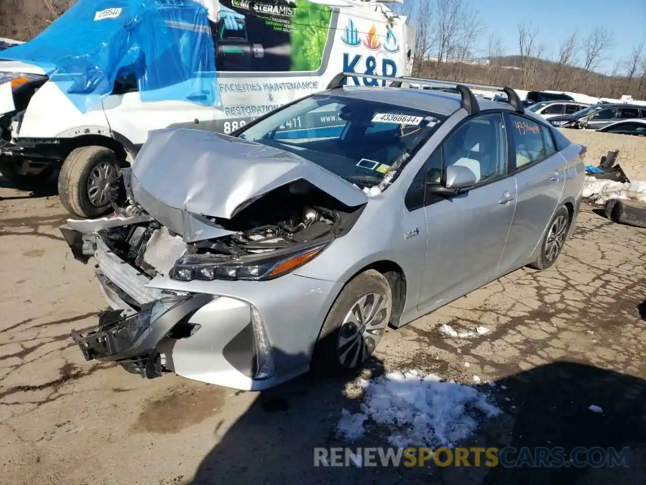 1 Photograph of a damaged car JTDKAMFP1N3220593 TOYOTA PRIUS 2022