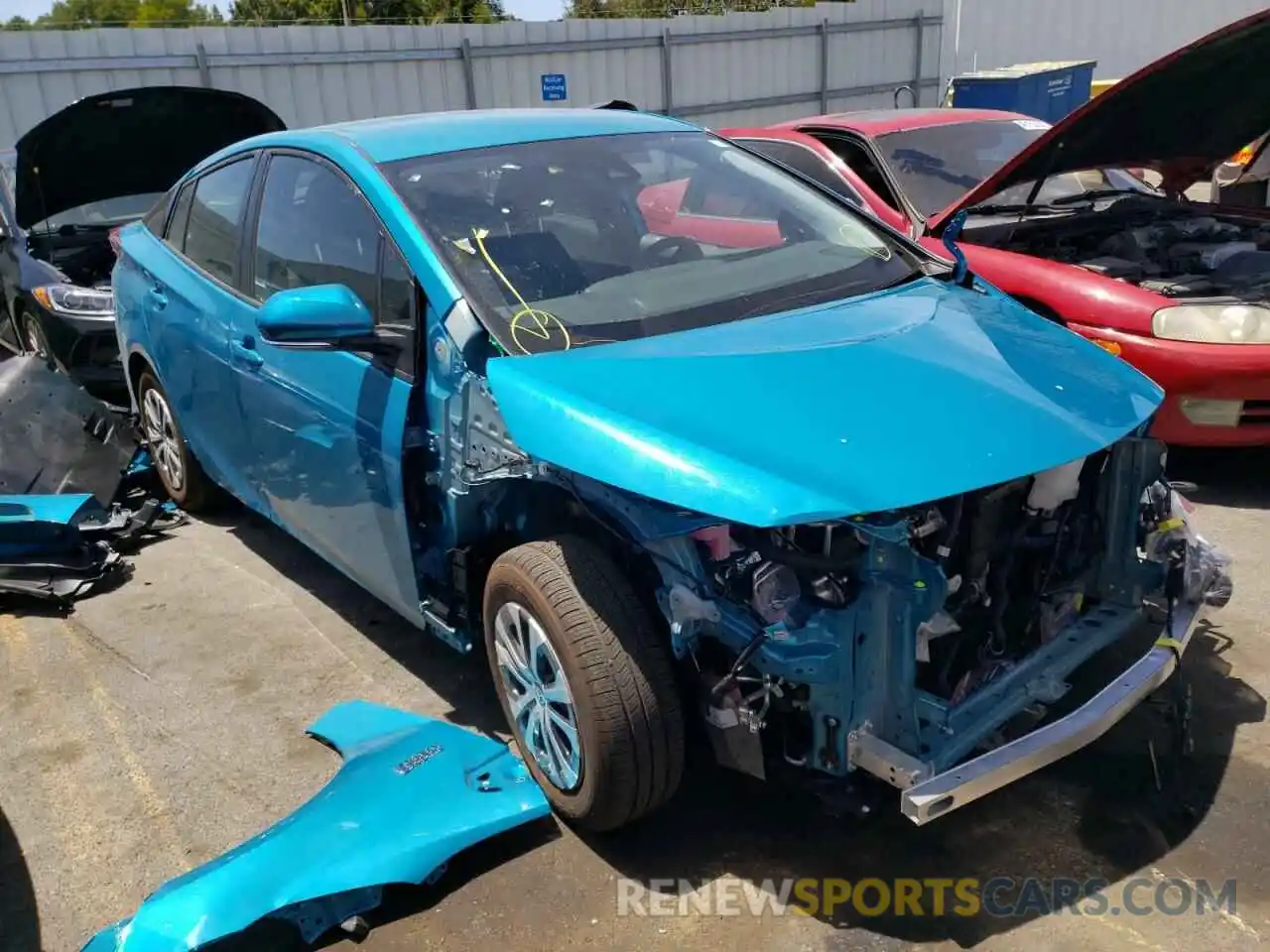 1 Photograph of a damaged car JTDKAMFP2N3212857 TOYOTA PRIUS 2022