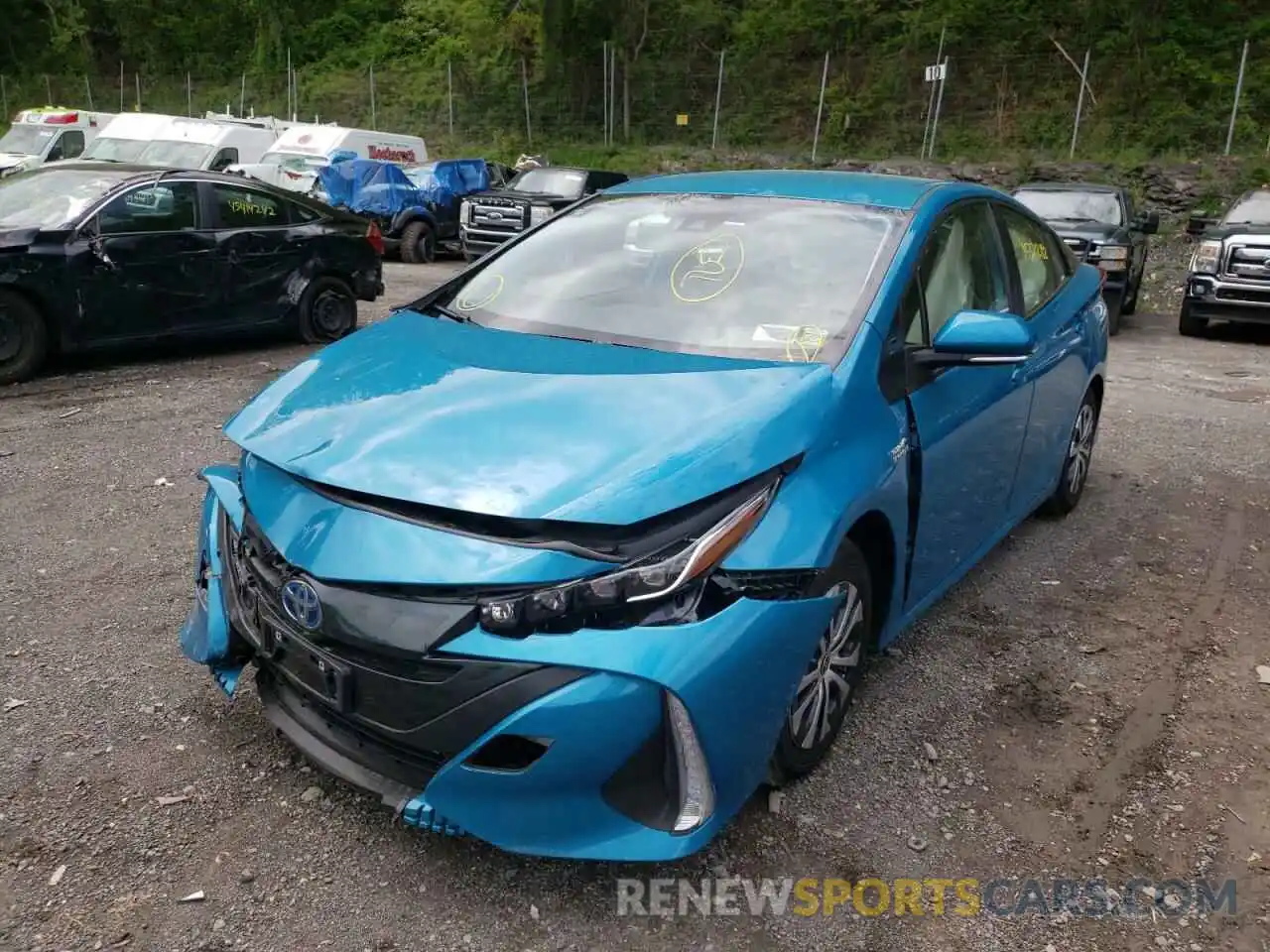 2 Photograph of a damaged car JTDKAMFP5N3207619 TOYOTA PRIUS 2022