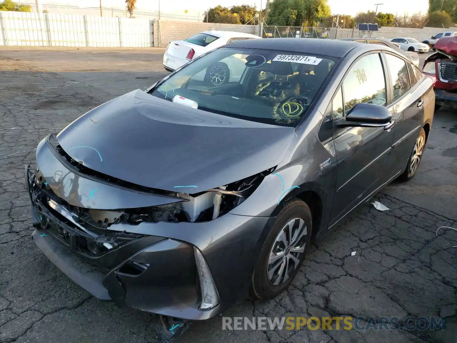 2 Photograph of a damaged car JTDKAMFP8N3198396 TOYOTA PRIUS 2022