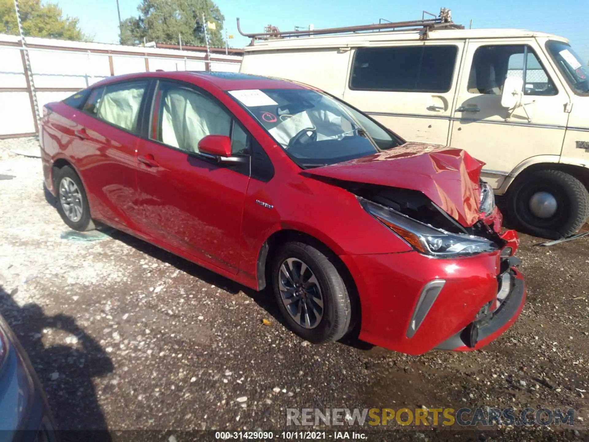 1 Photograph of a damaged car JTDKAMFU0N3153961 TOYOTA PRIUS 2022