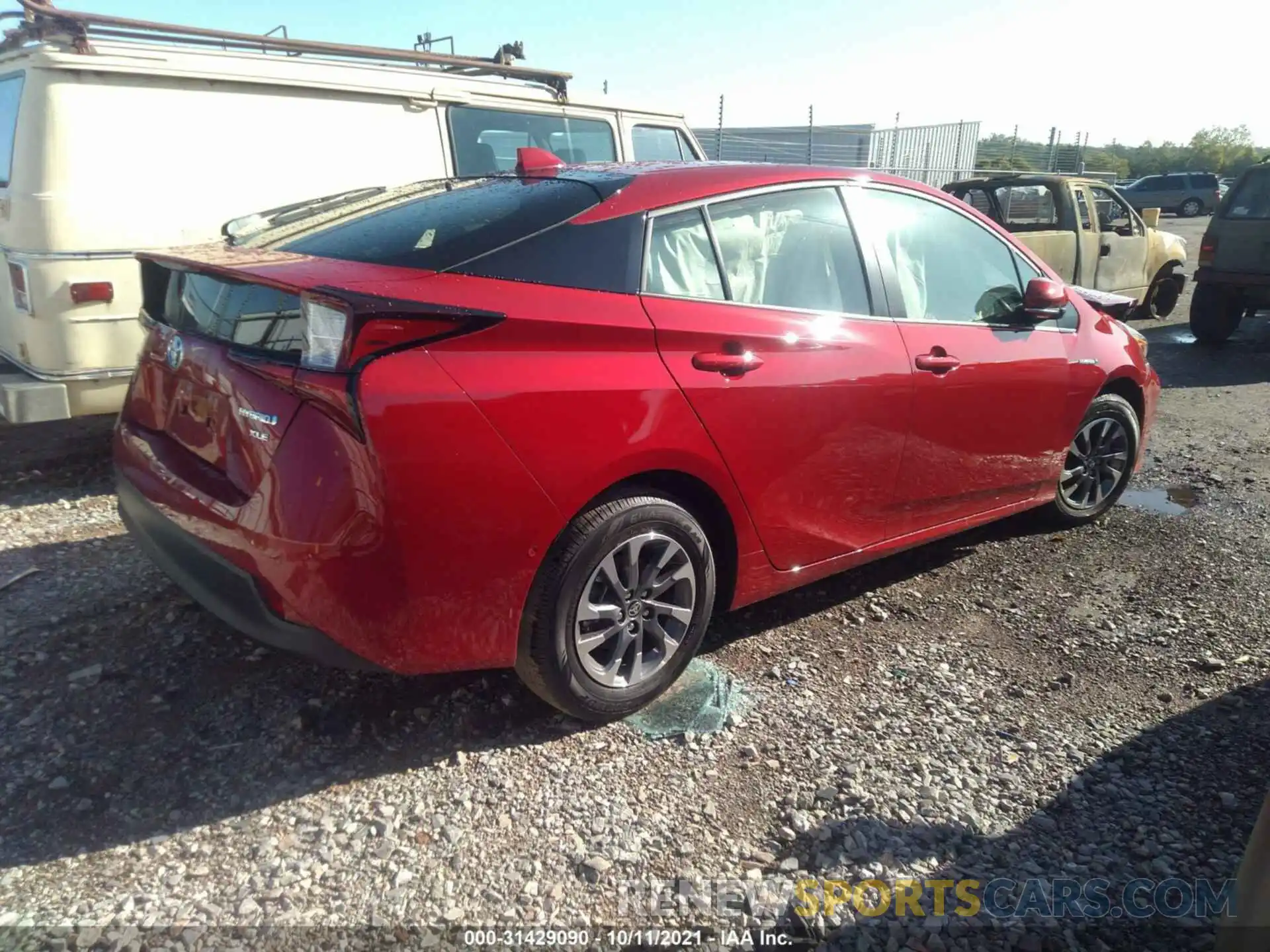 4 Фотография поврежденного автомобиля JTDKAMFU0N3153961 TOYOTA PRIUS 2022