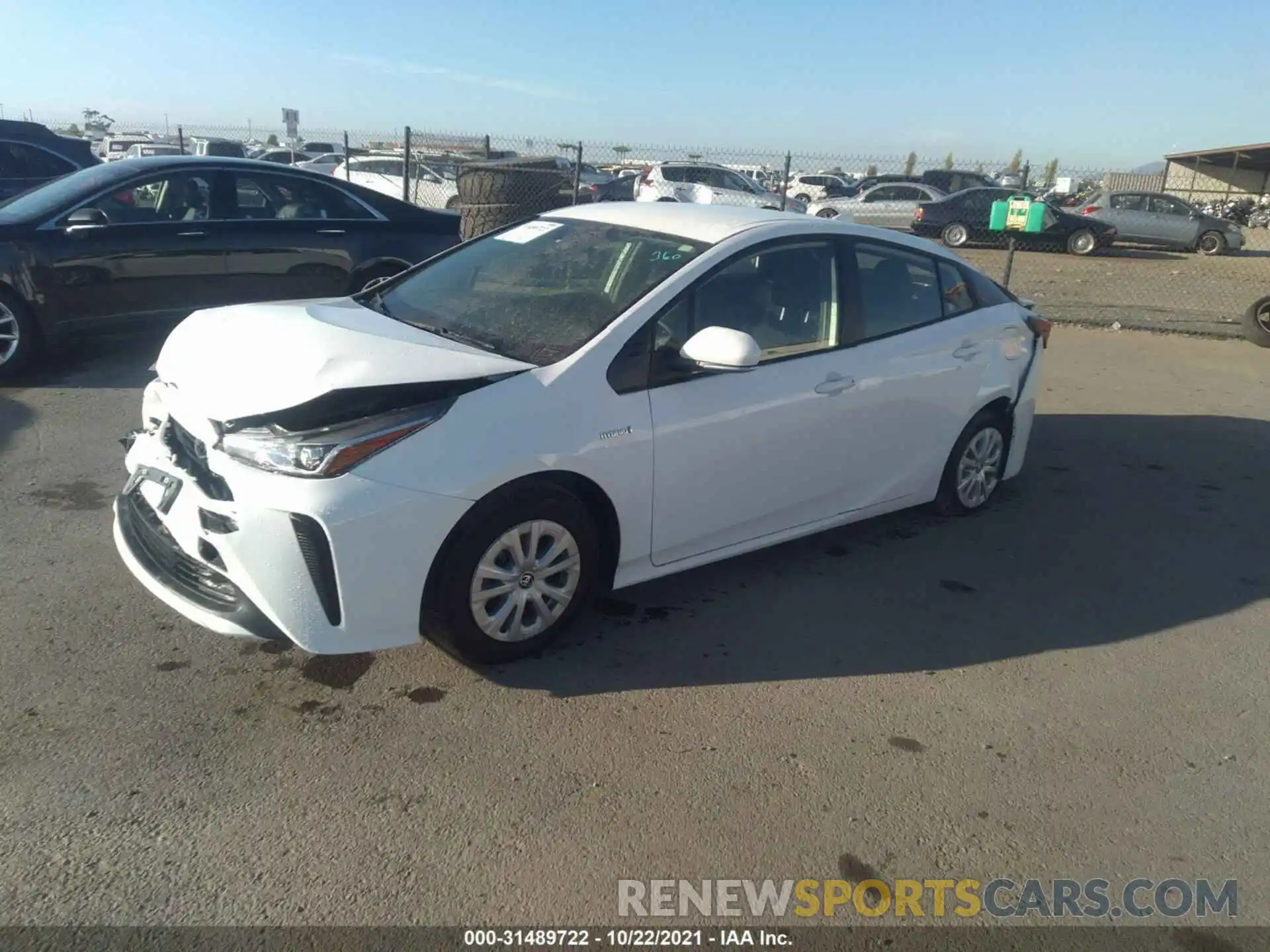 2 Фотография поврежденного автомобиля JTDKAMFU0N3157265 TOYOTA PRIUS 2022