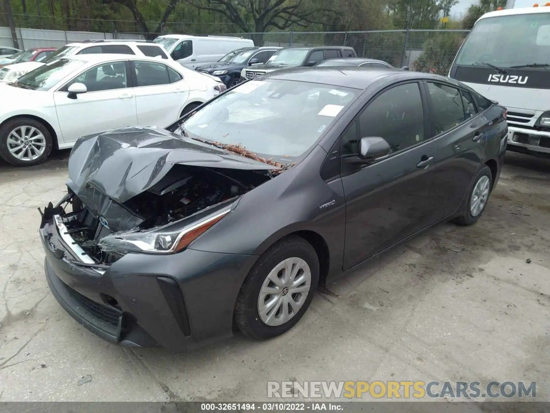 2 Фотография поврежденного автомобиля JTDKAMFU0N3160859 TOYOTA PRIUS 2022