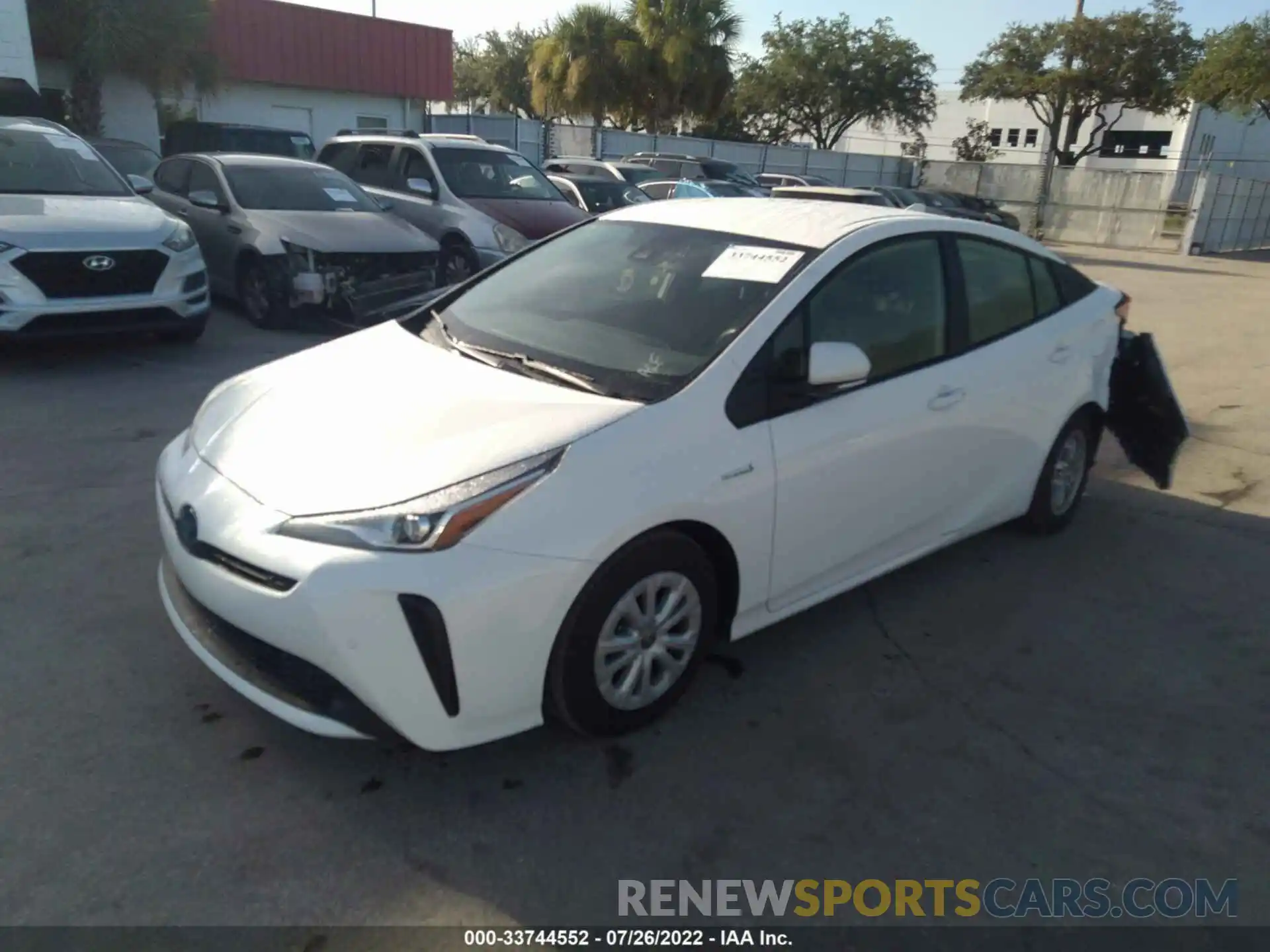 2 Фотография поврежденного автомобиля JTDKAMFU0N3163440 TOYOTA PRIUS 2022