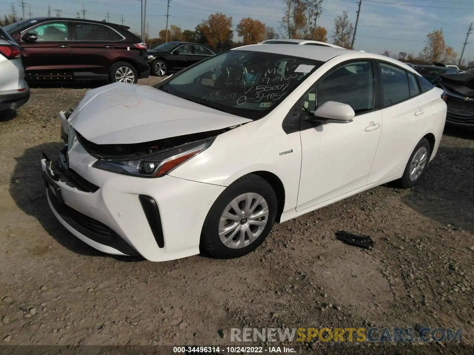 2 Photograph of a damaged car JTDKAMFU1N3155007 TOYOTA PRIUS 2022