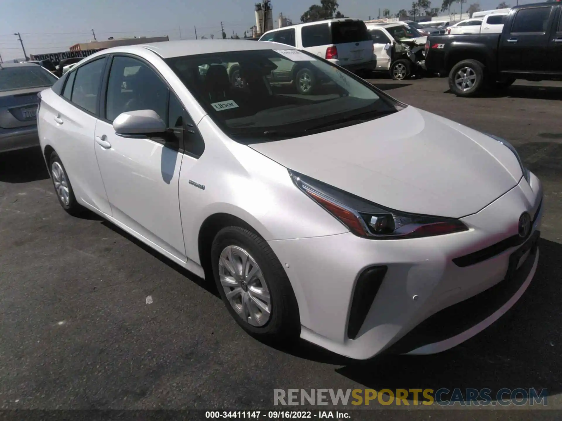 1 Фотография поврежденного автомобиля JTDKAMFU1N3162586 TOYOTA PRIUS 2022