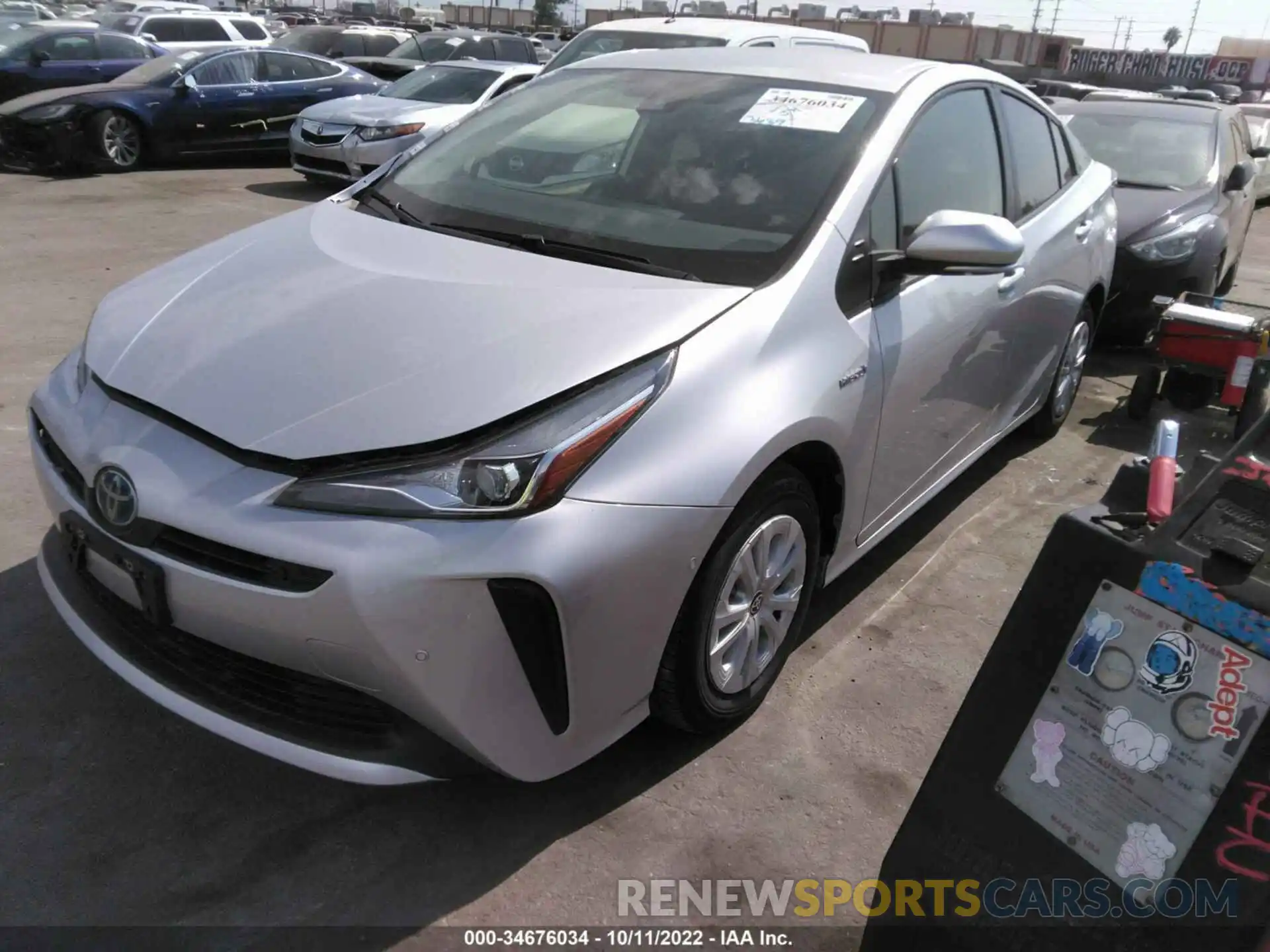 2 Photograph of a damaged car JTDKAMFU3N3161813 TOYOTA PRIUS 2022