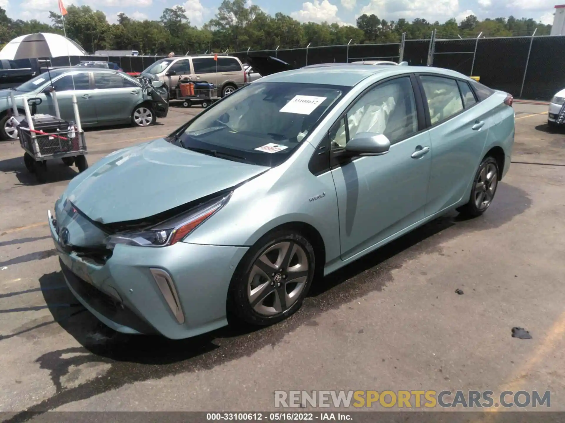 2 Фотография поврежденного автомобиля JTDKAMFU3N3164257 TOYOTA PRIUS 2022