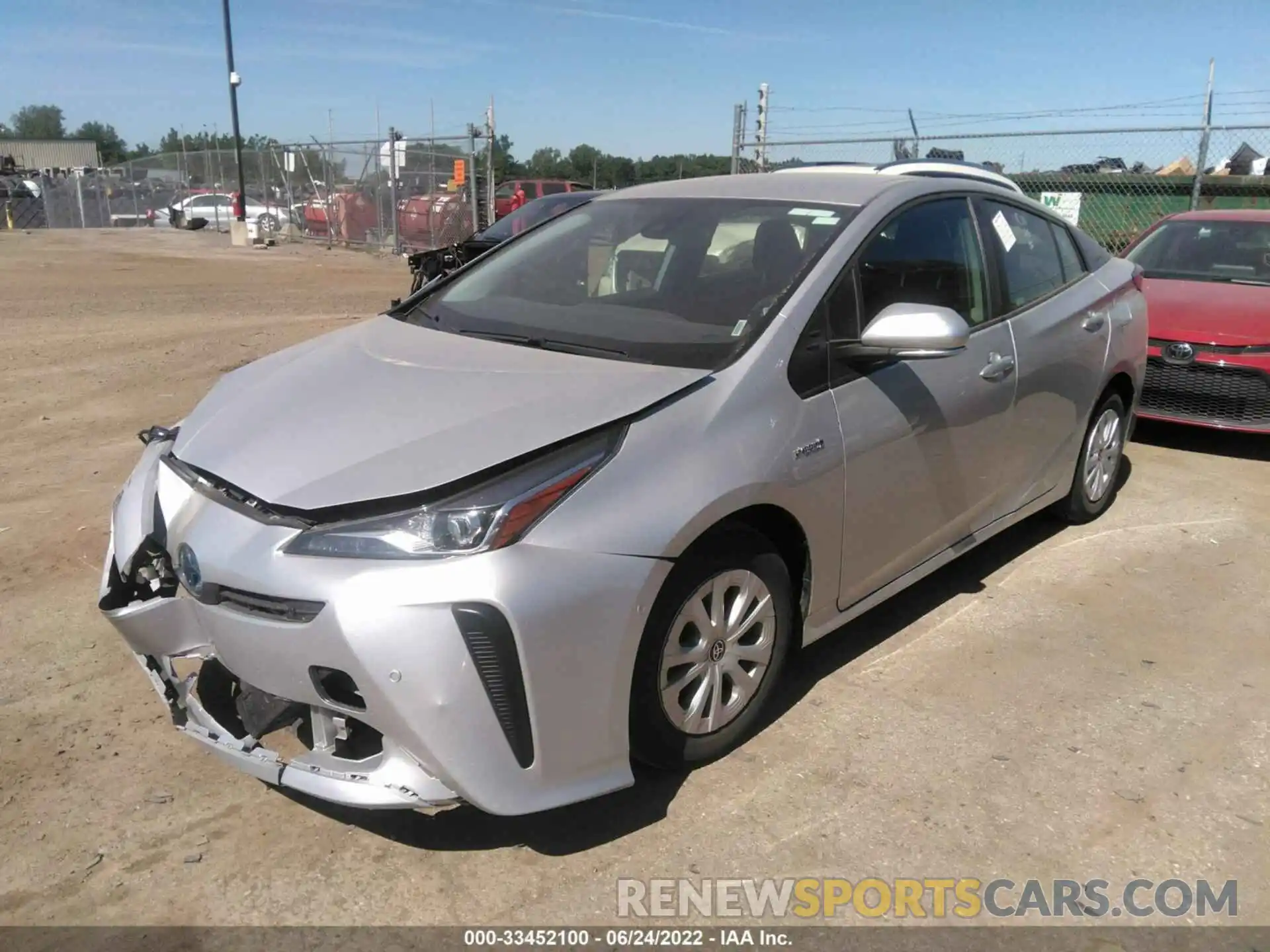 2 Photograph of a damaged car JTDKAMFU4N3154336 TOYOTA PRIUS 2022