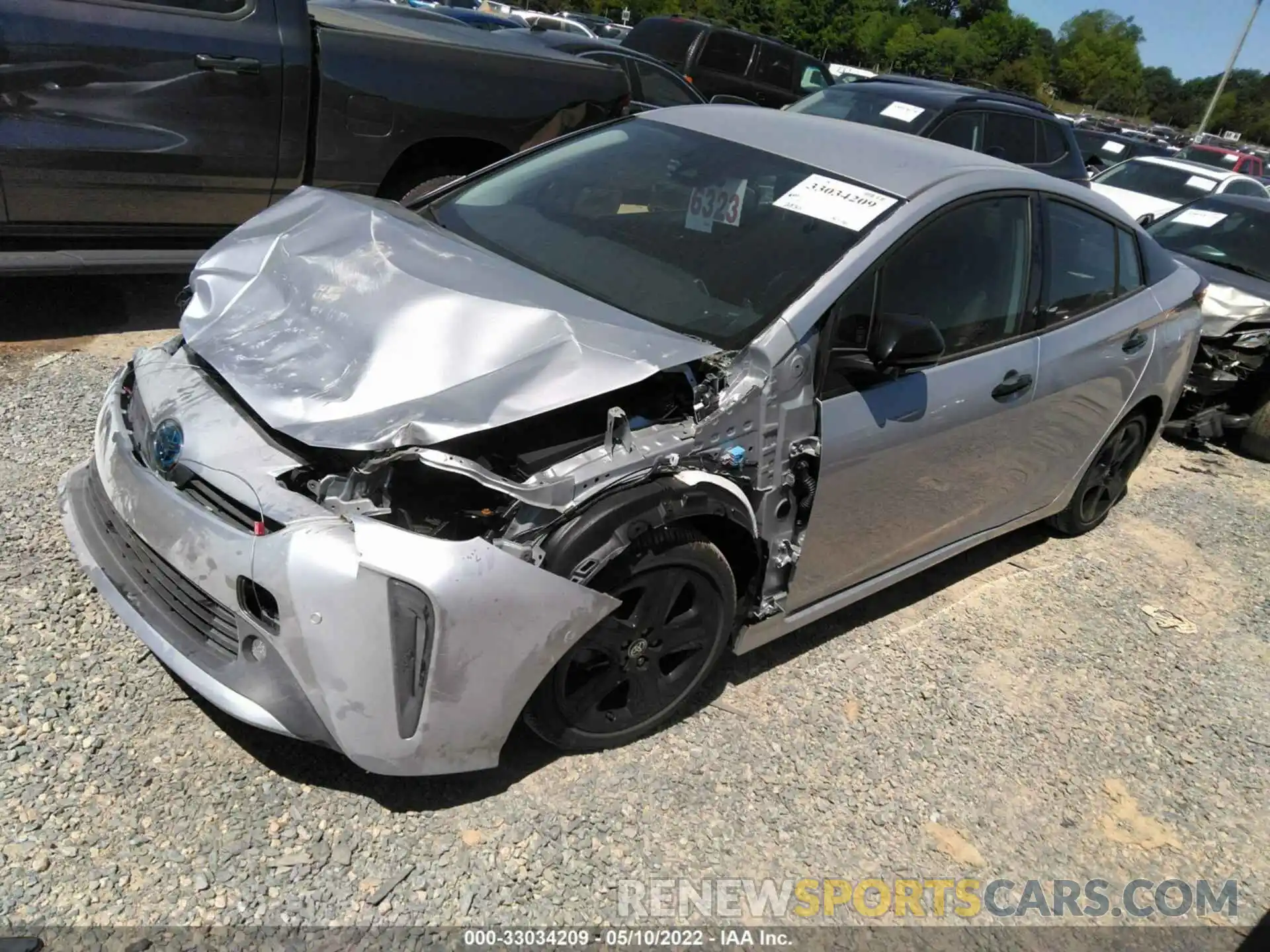 2 Photograph of a damaged car JTDKAMFU4N3163649 TOYOTA PRIUS 2022