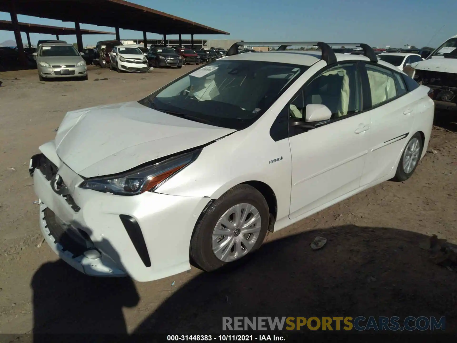 2 Фотография поврежденного автомобиля JTDKAMFU5N3156578 TOYOTA PRIUS 2022