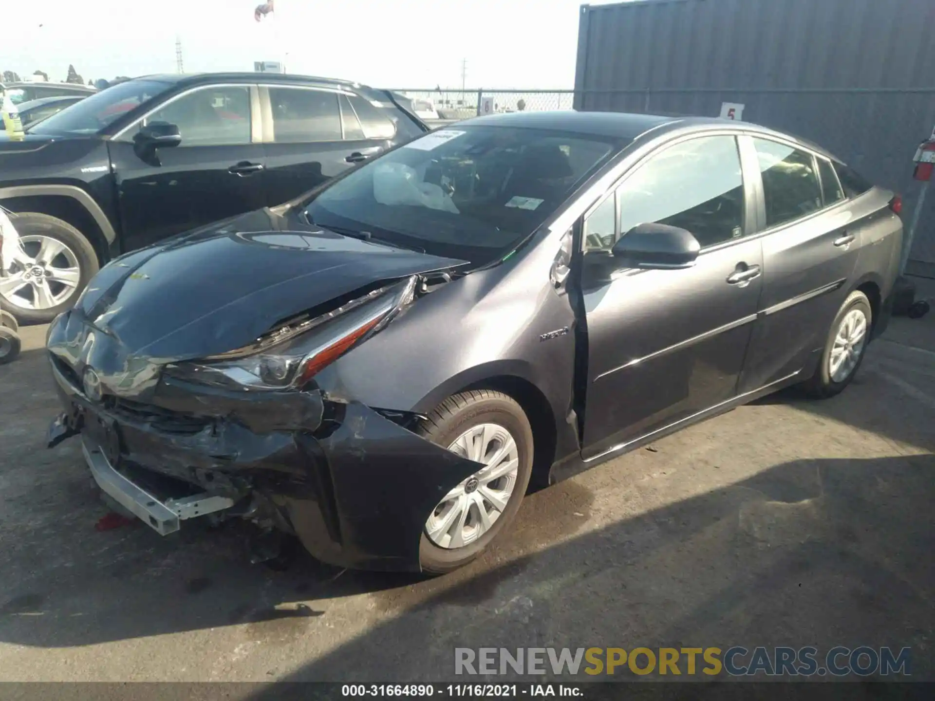 2 Photograph of a damaged car JTDKAMFU5N3156922 TOYOTA PRIUS 2022