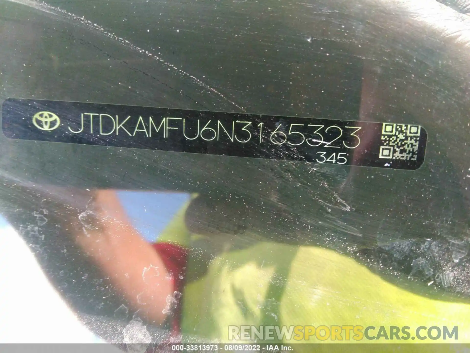 9 Photograph of a damaged car JTDKAMFU6N3165323 TOYOTA PRIUS 2022