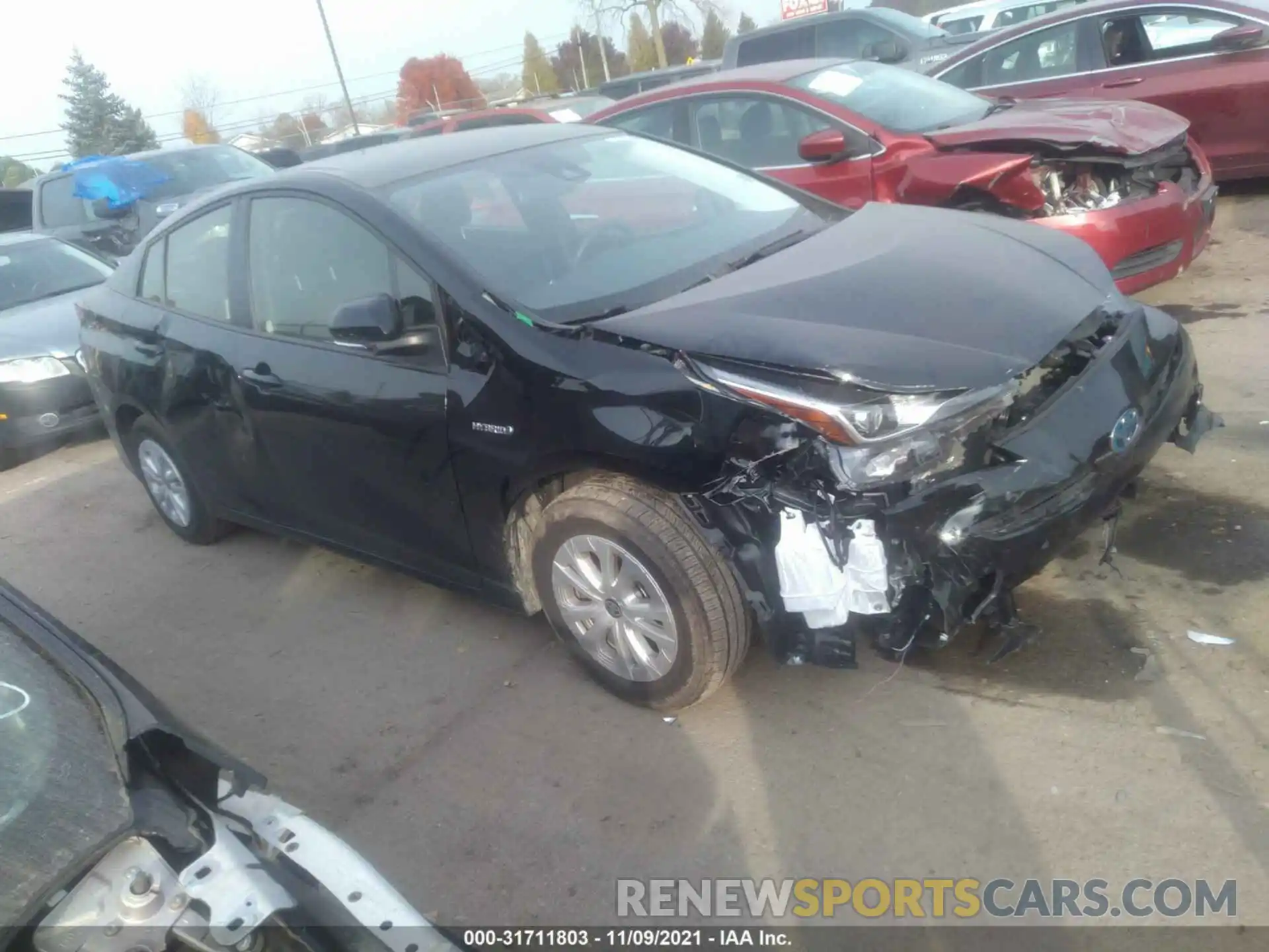 1 Photograph of a damaged car JTDKAMFU8N3154212 TOYOTA PRIUS 2022