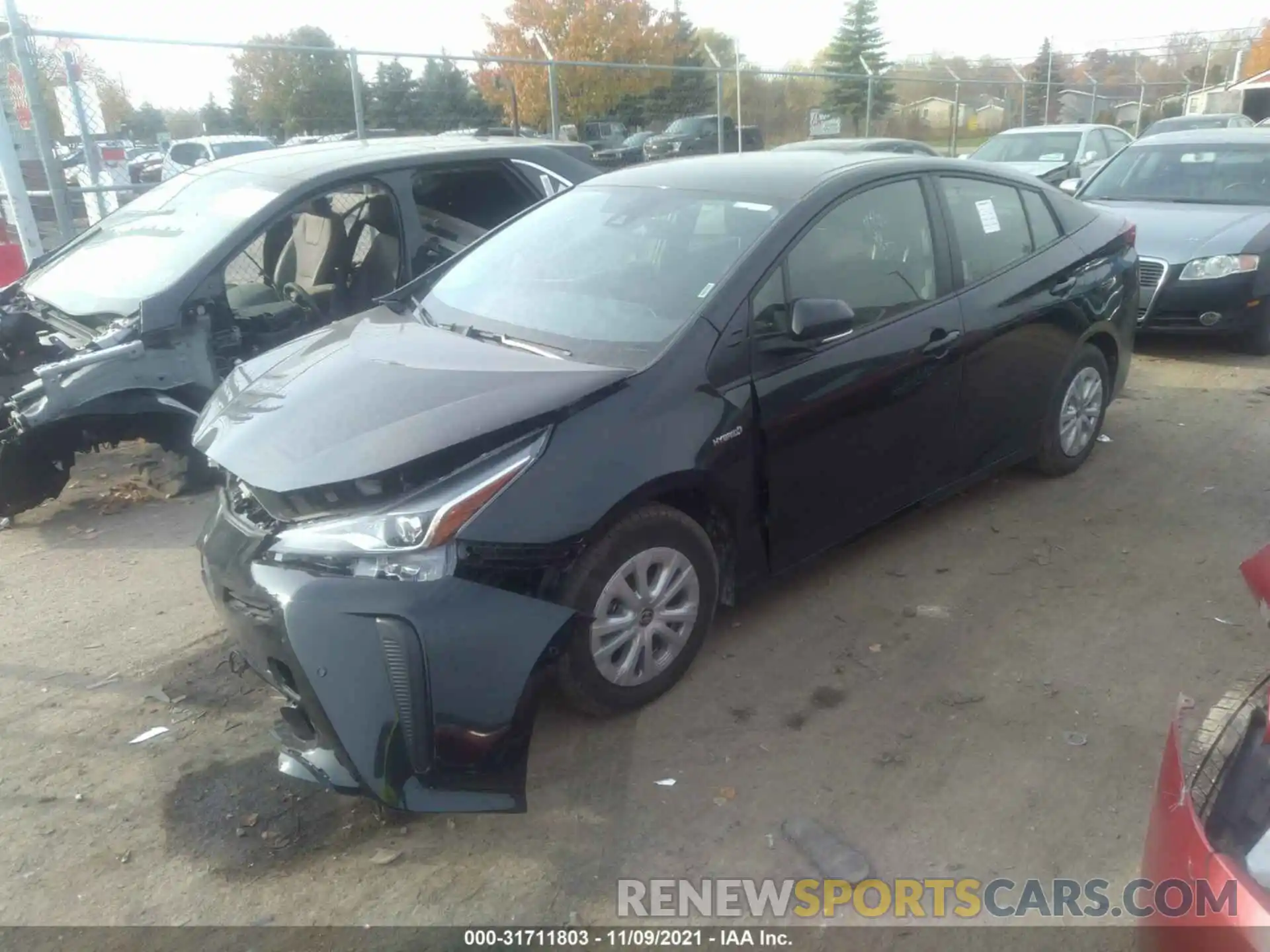 2 Photograph of a damaged car JTDKAMFU8N3154212 TOYOTA PRIUS 2022