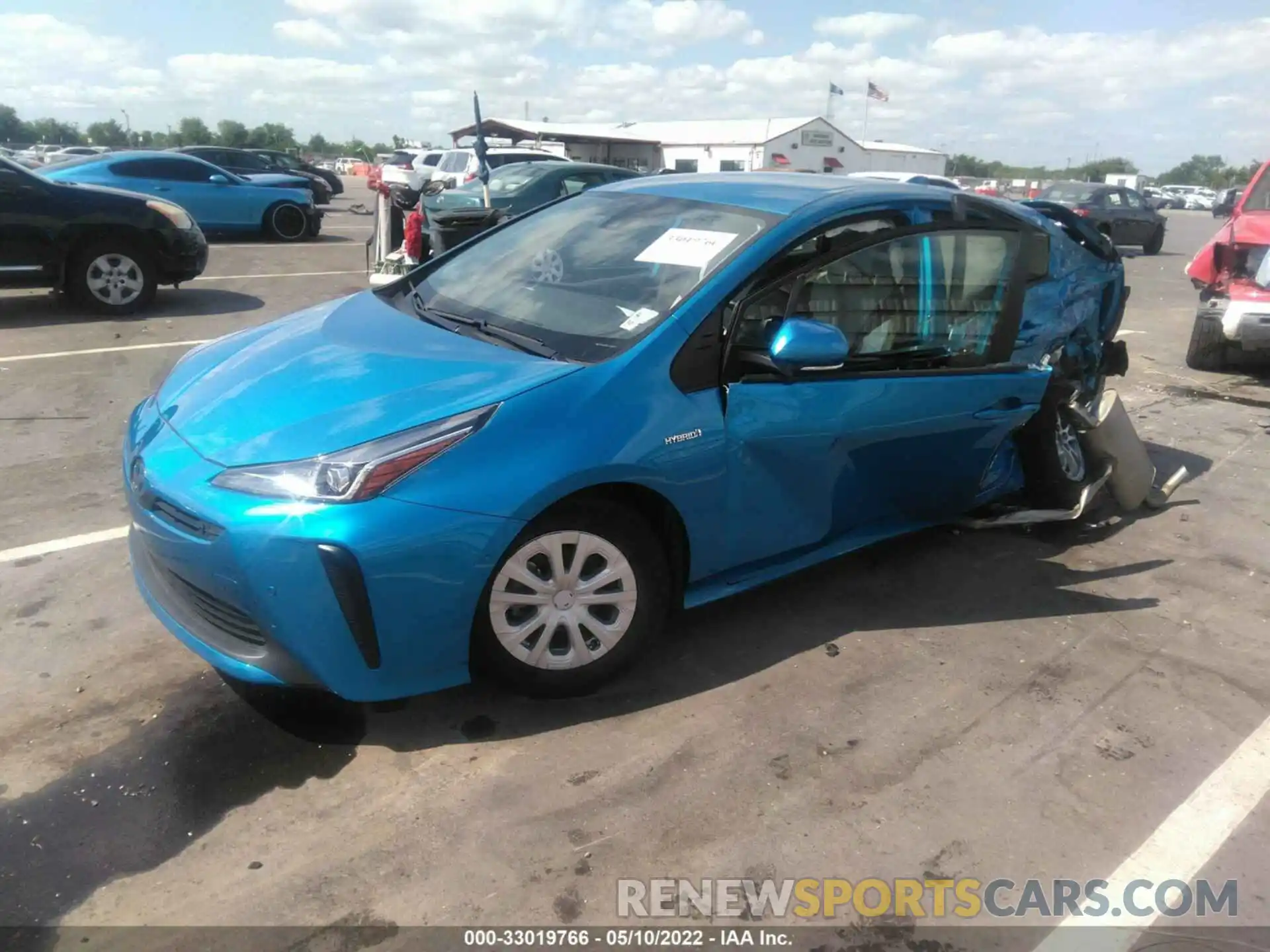 2 Фотография поврежденного автомобиля JTDKAMFU8N3156509 TOYOTA PRIUS 2022