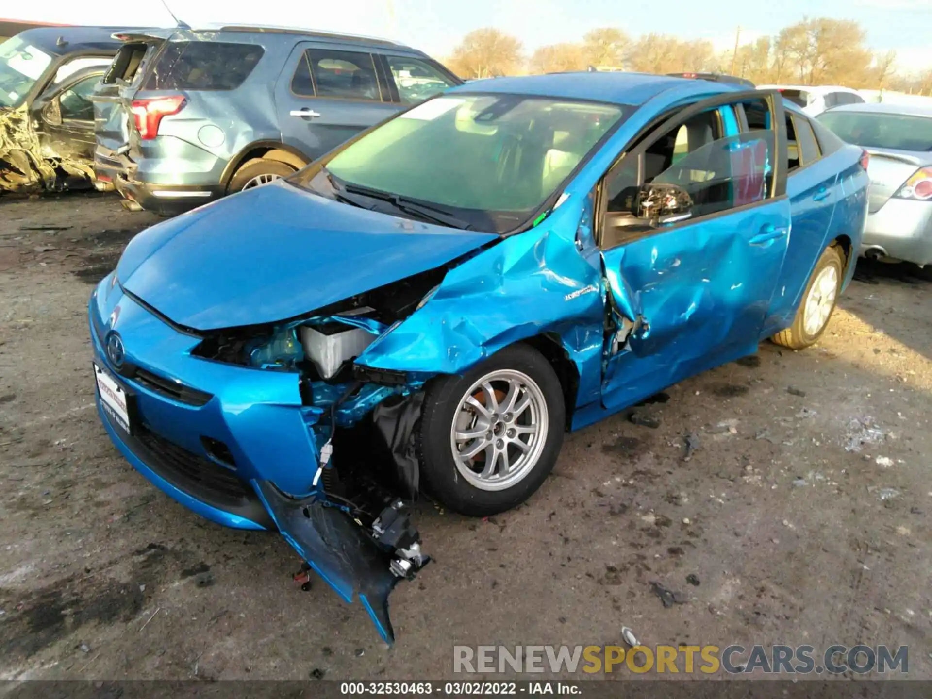 2 Photograph of a damaged car JTDKAMFU8N3165176 TOYOTA PRIUS 2022