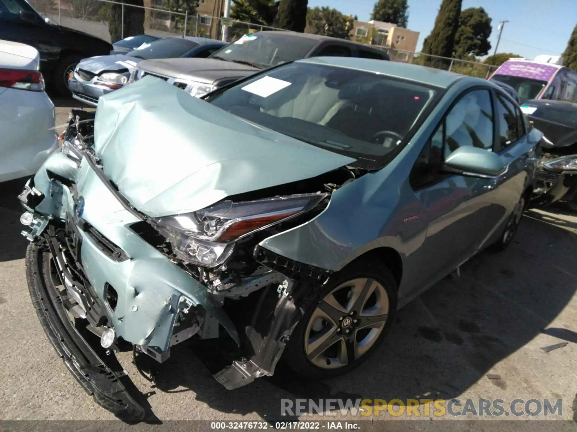 2 Photograph of a damaged car JTDKAMFU9N3153585 TOYOTA PRIUS 2022