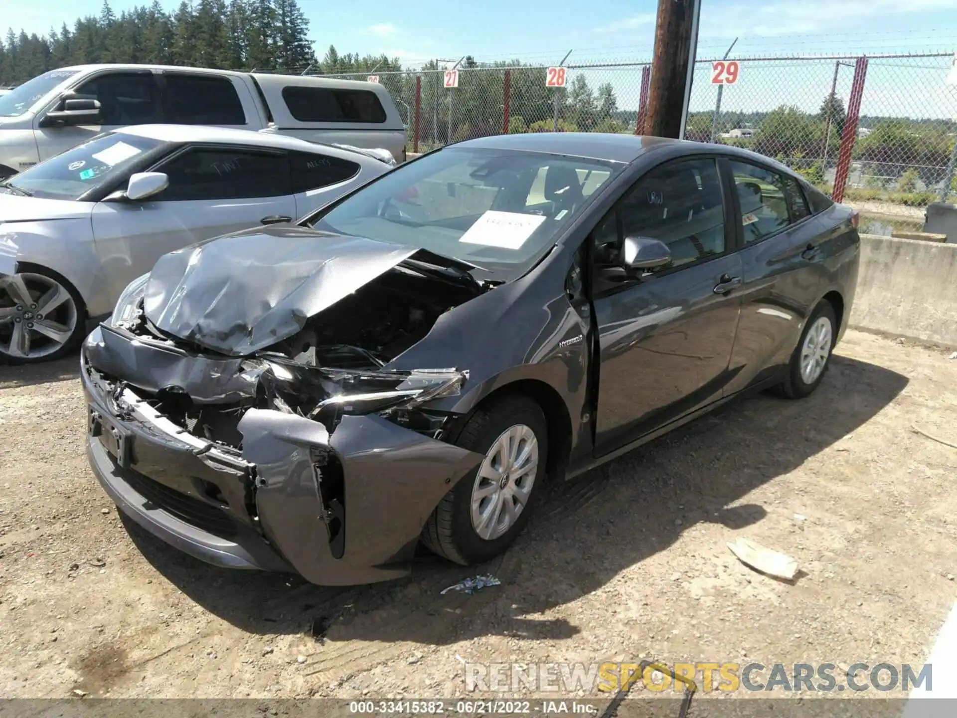 2 Фотография поврежденного автомобиля JTDKAMFU9N3154333 TOYOTA PRIUS 2022