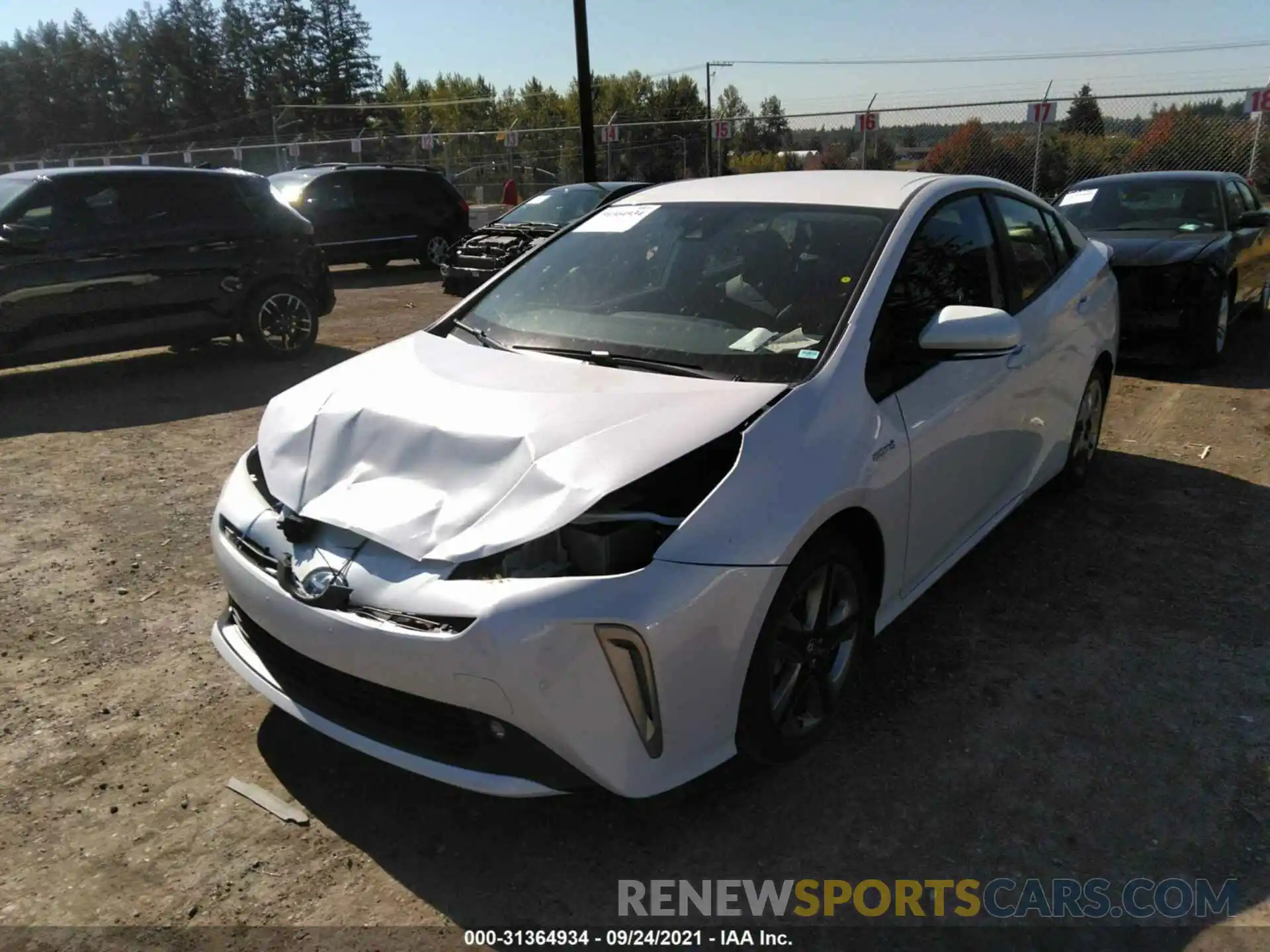 2 Photograph of a damaged car JTDKAMFUXN3154311 TOYOTA PRIUS 2022