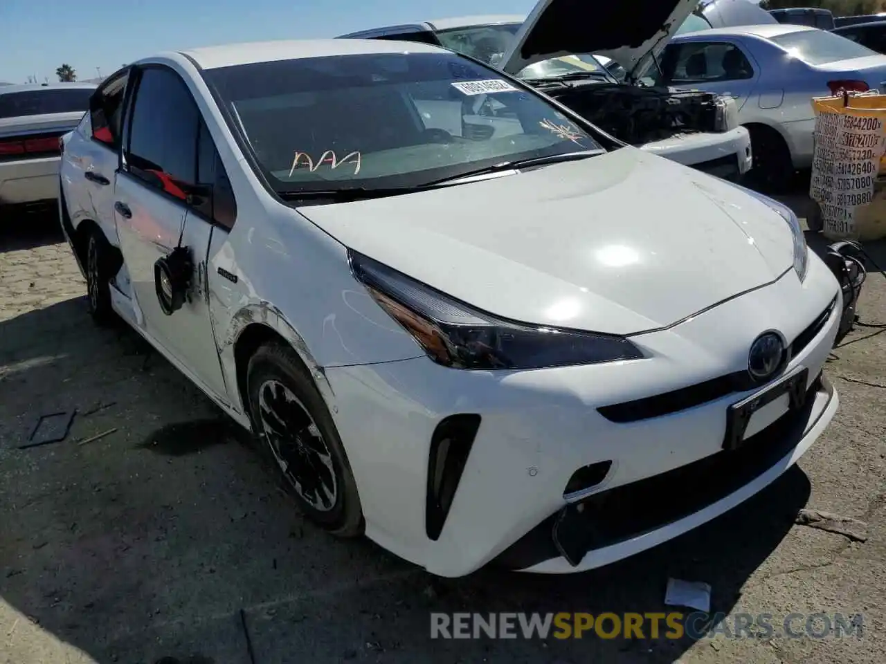 1 Photograph of a damaged car JTDL9MFU1N3033213 TOYOTA PRIUS 2022