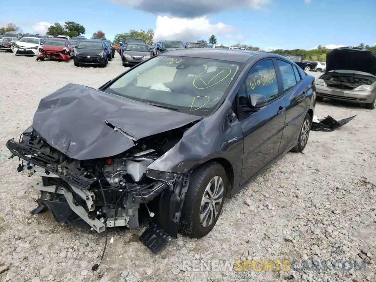 2 Photograph of a damaged car JTDL9MFU3N3032483 TOYOTA PRIUS 2022