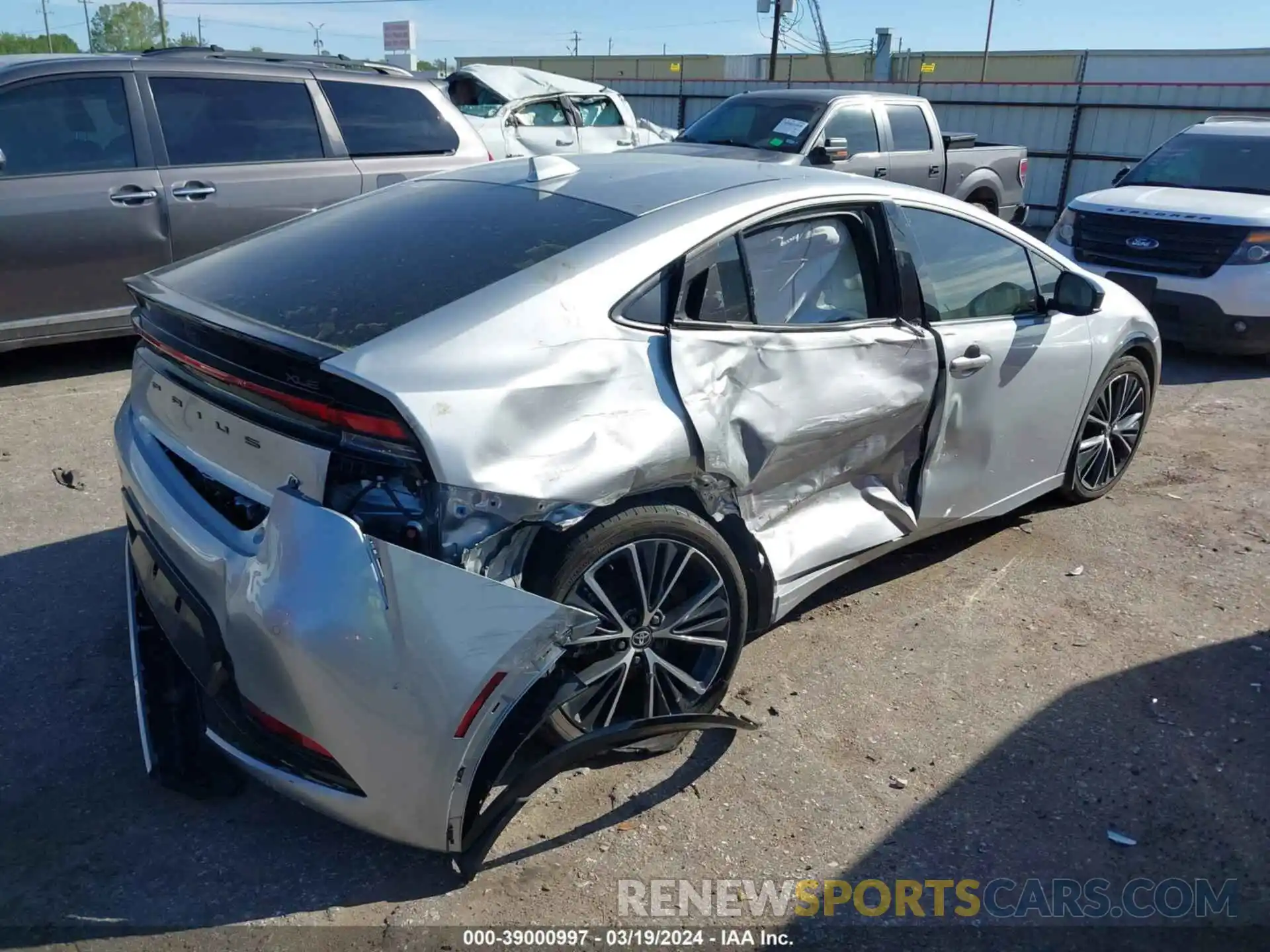 4 Photograph of a damaged car JTDACAAUXP3001748 TOYOTA PRIUS 2023