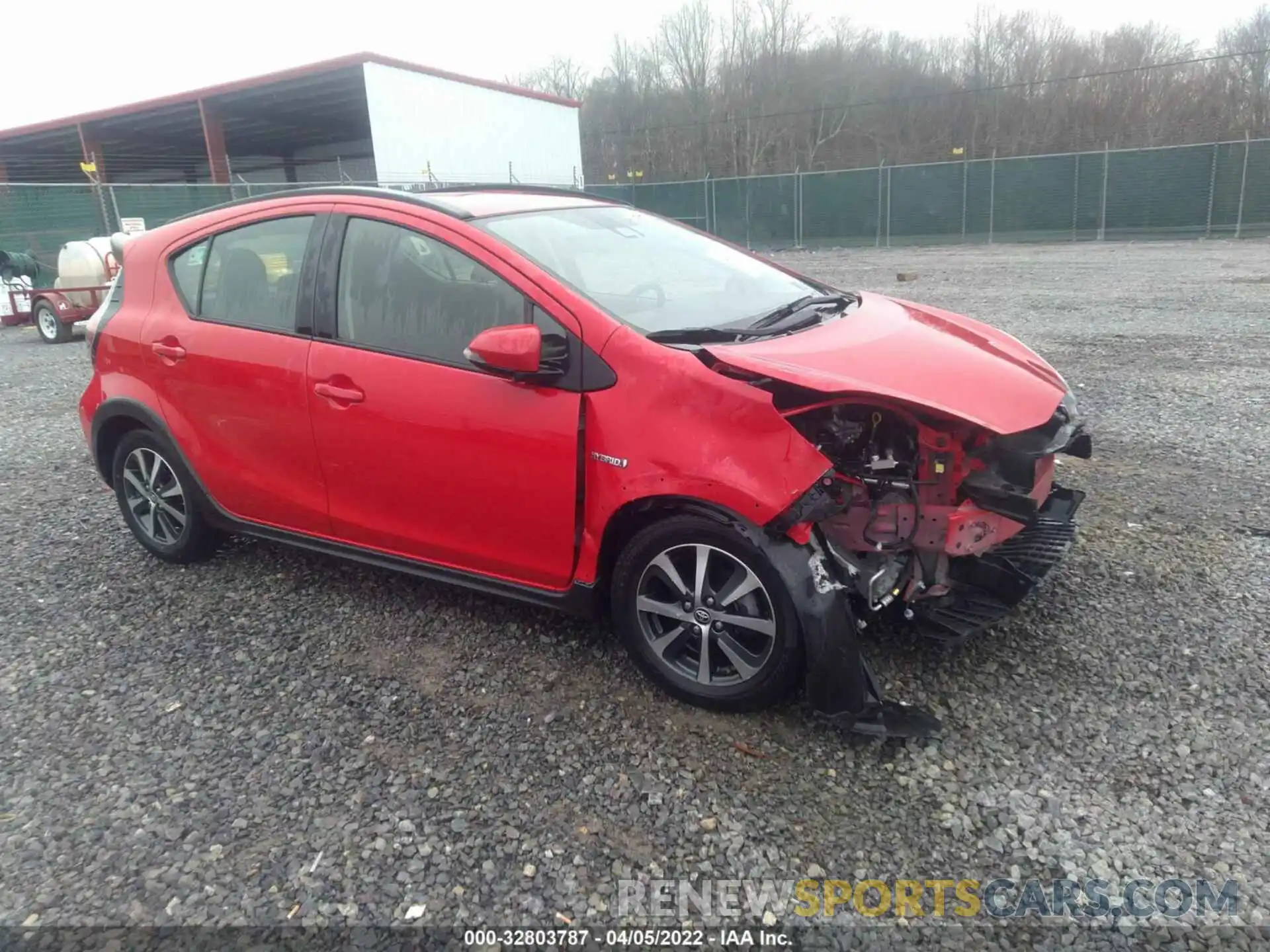 1 Photograph of a damaged car JTDKDTB31K1621587 TOYOTA PRIUS C 2019