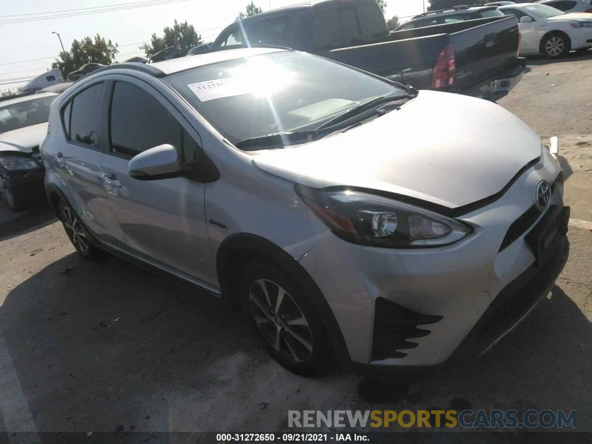 1 Photograph of a damaged car JTDKDTB34K1625682 TOYOTA PRIUS C 2019