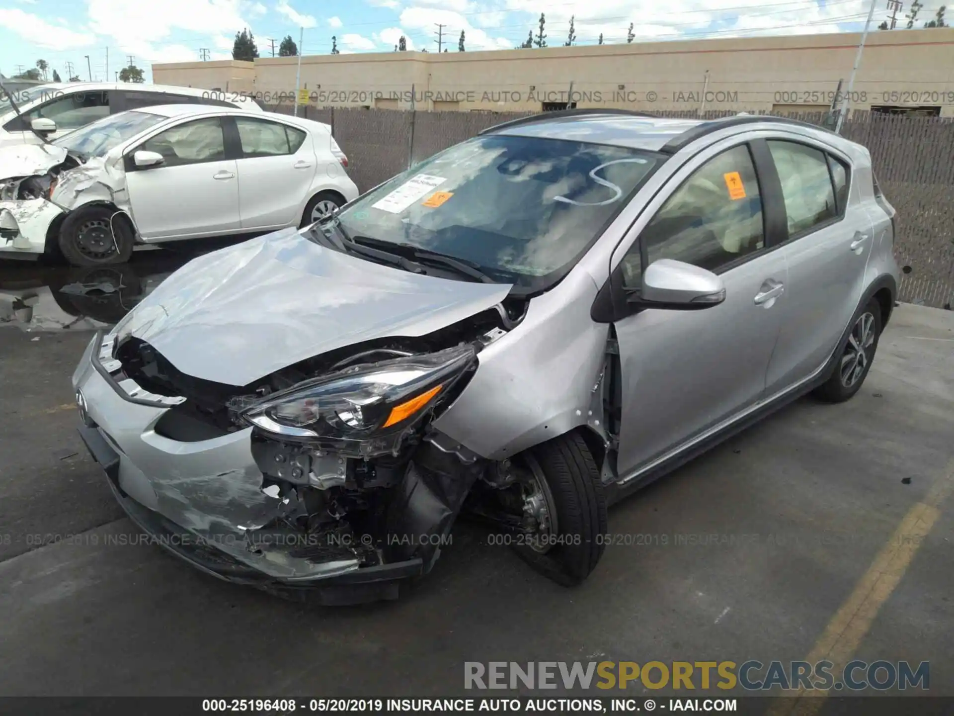 2 Photograph of a damaged car JTDKDTB34K1625973 TOYOTA PRIUS C 2019