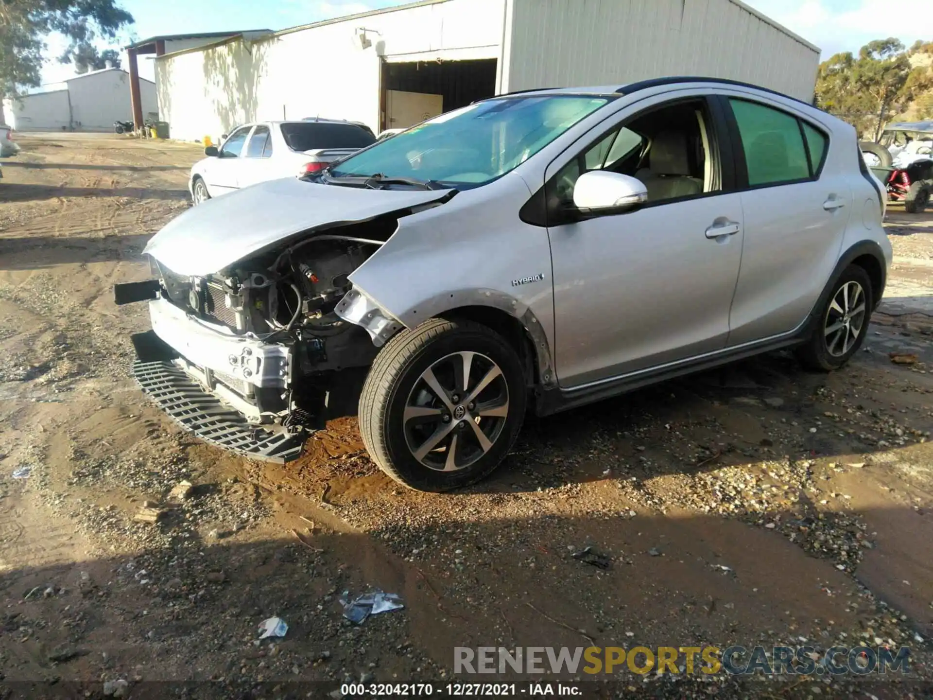 2 Photograph of a damaged car JTDKDTB35K1625089 TOYOTA PRIUS C 2019