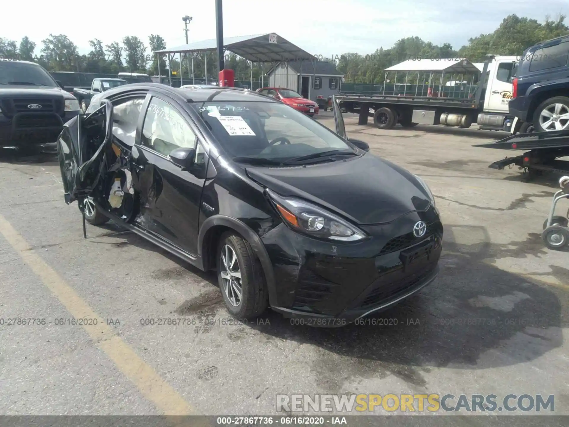 1 Photograph of a damaged car JTDKDTB36K1622718 TOYOTA PRIUS C 2019