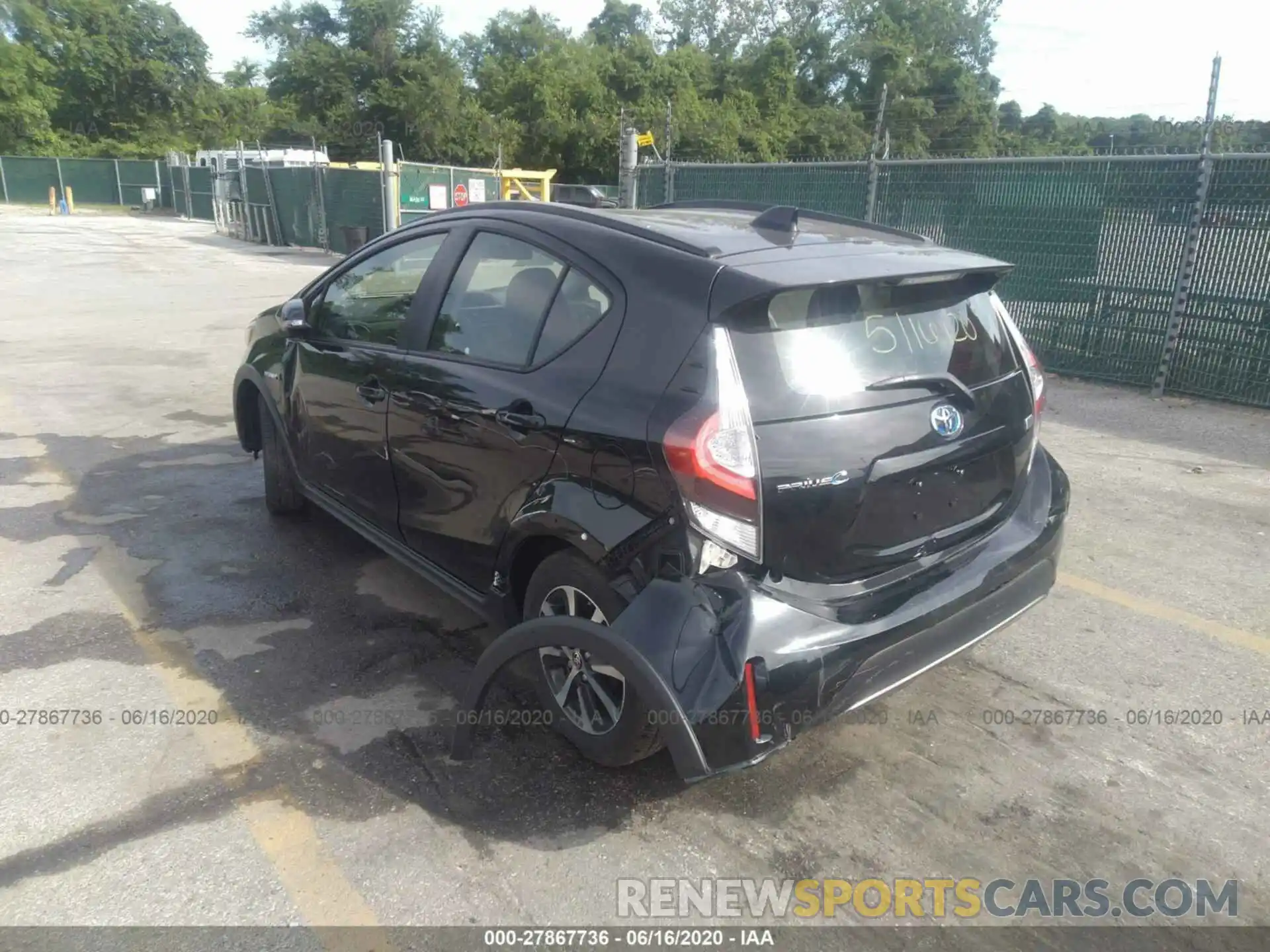 3 Photograph of a damaged car JTDKDTB36K1622718 TOYOTA PRIUS C 2019