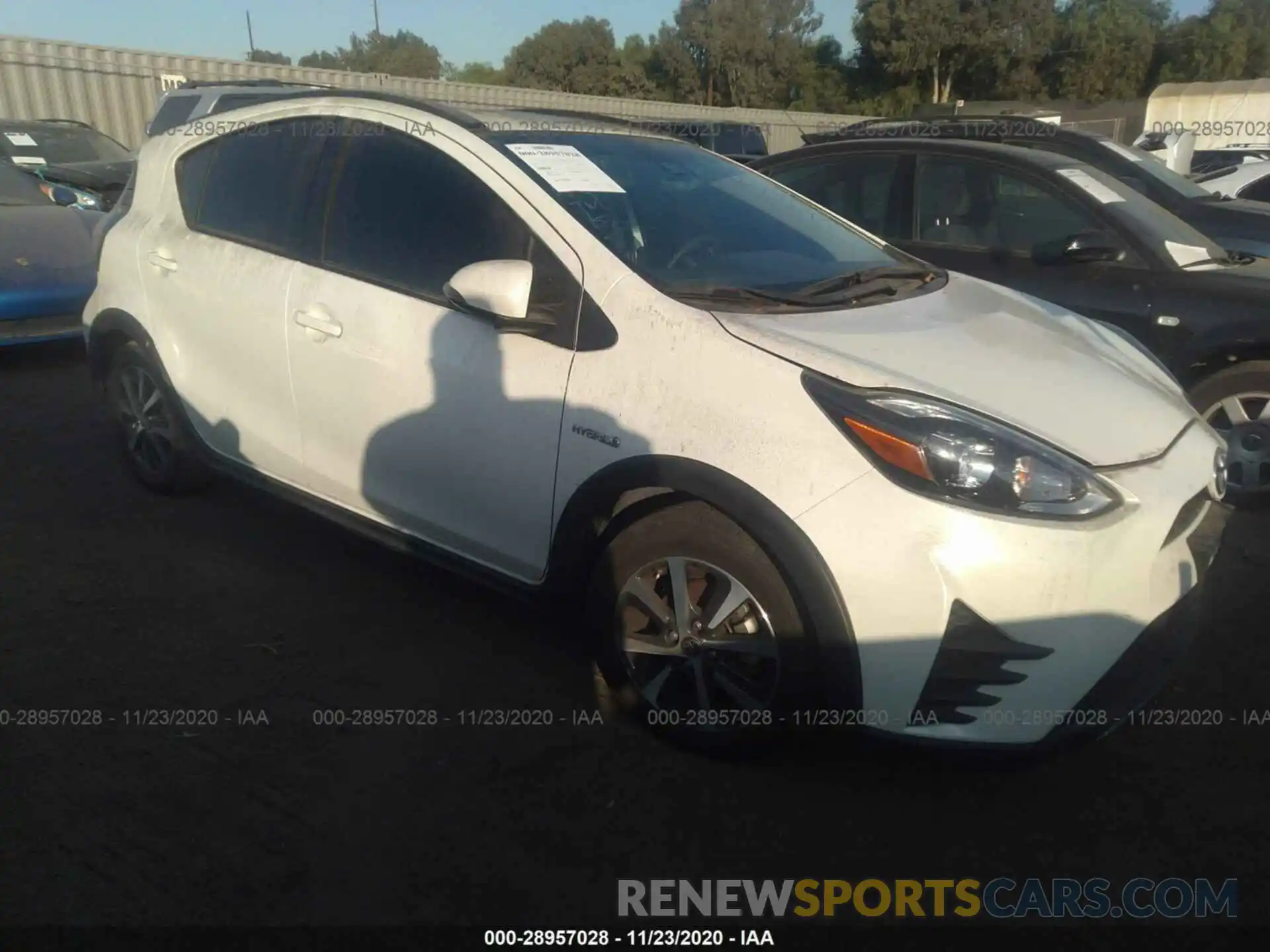 1 Photograph of a damaged car JTDKDTB36K1626140 TOYOTA PRIUS C 2019