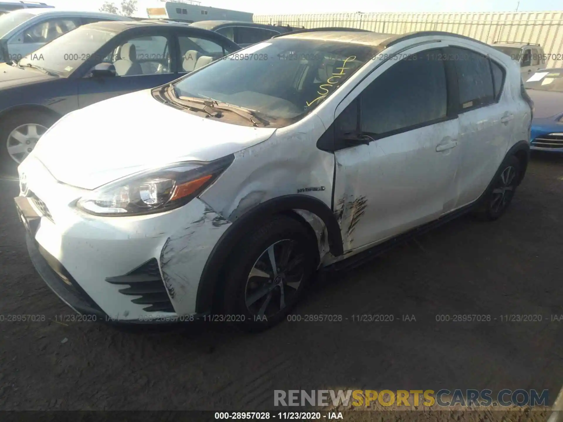 2 Photograph of a damaged car JTDKDTB36K1626140 TOYOTA PRIUS C 2019