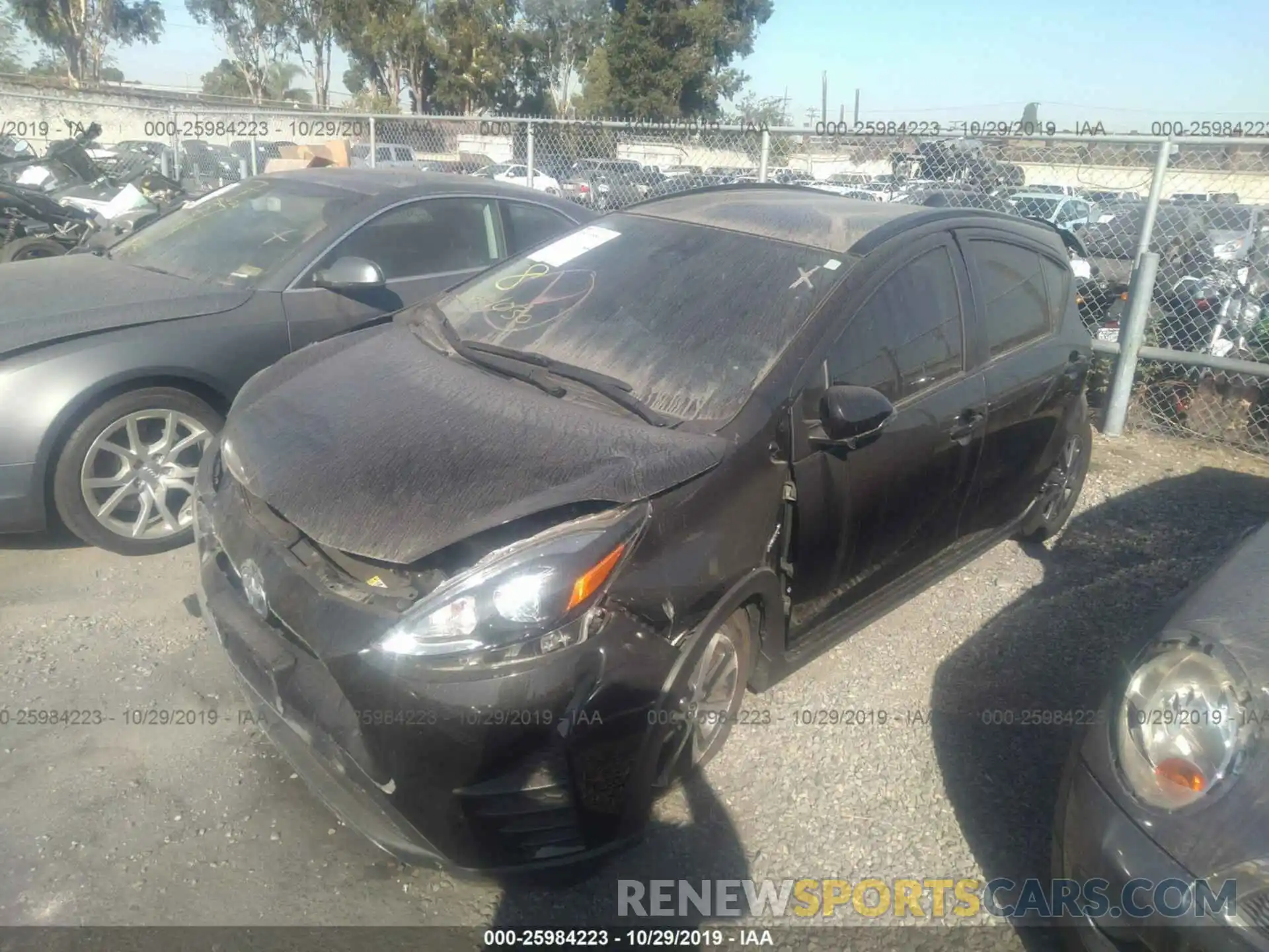 2 Photograph of a damaged car JTDKDTB37K1620962 TOYOTA PRIUS C 2019