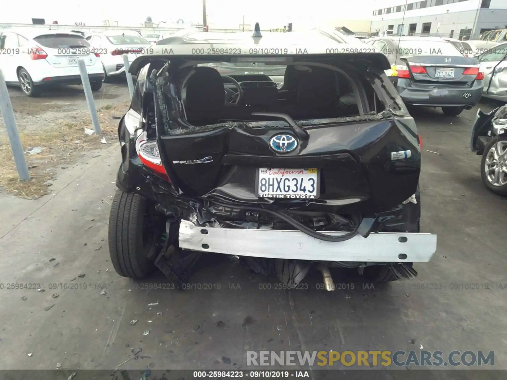 6 Photograph of a damaged car JTDKDTB37K1620962 TOYOTA PRIUS C 2019