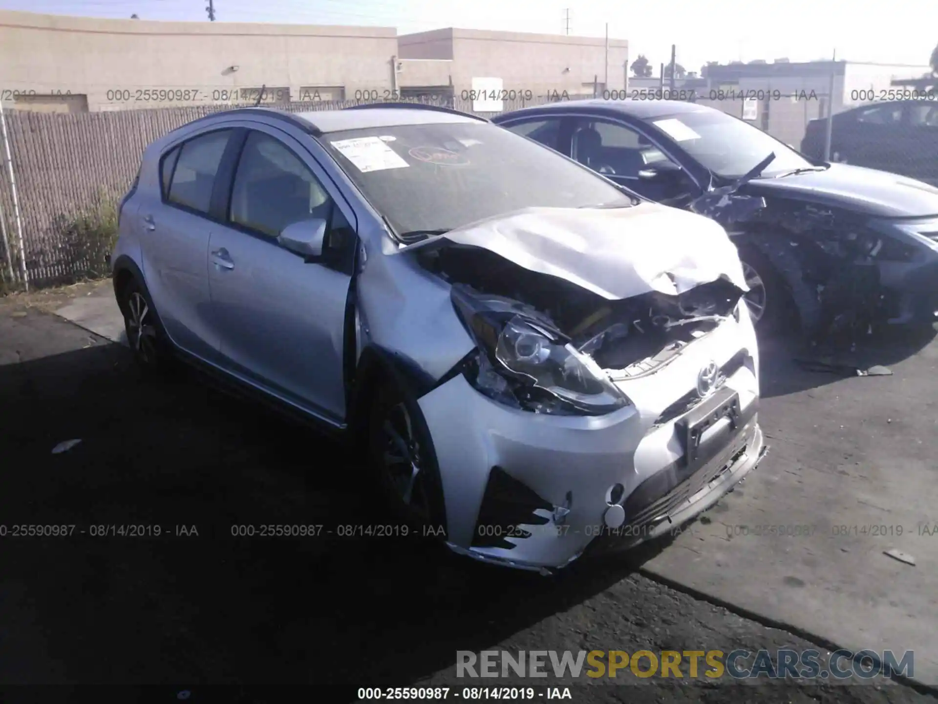 1 Photograph of a damaged car JTDKDTB37K1623702 TOYOTA PRIUS C 2019