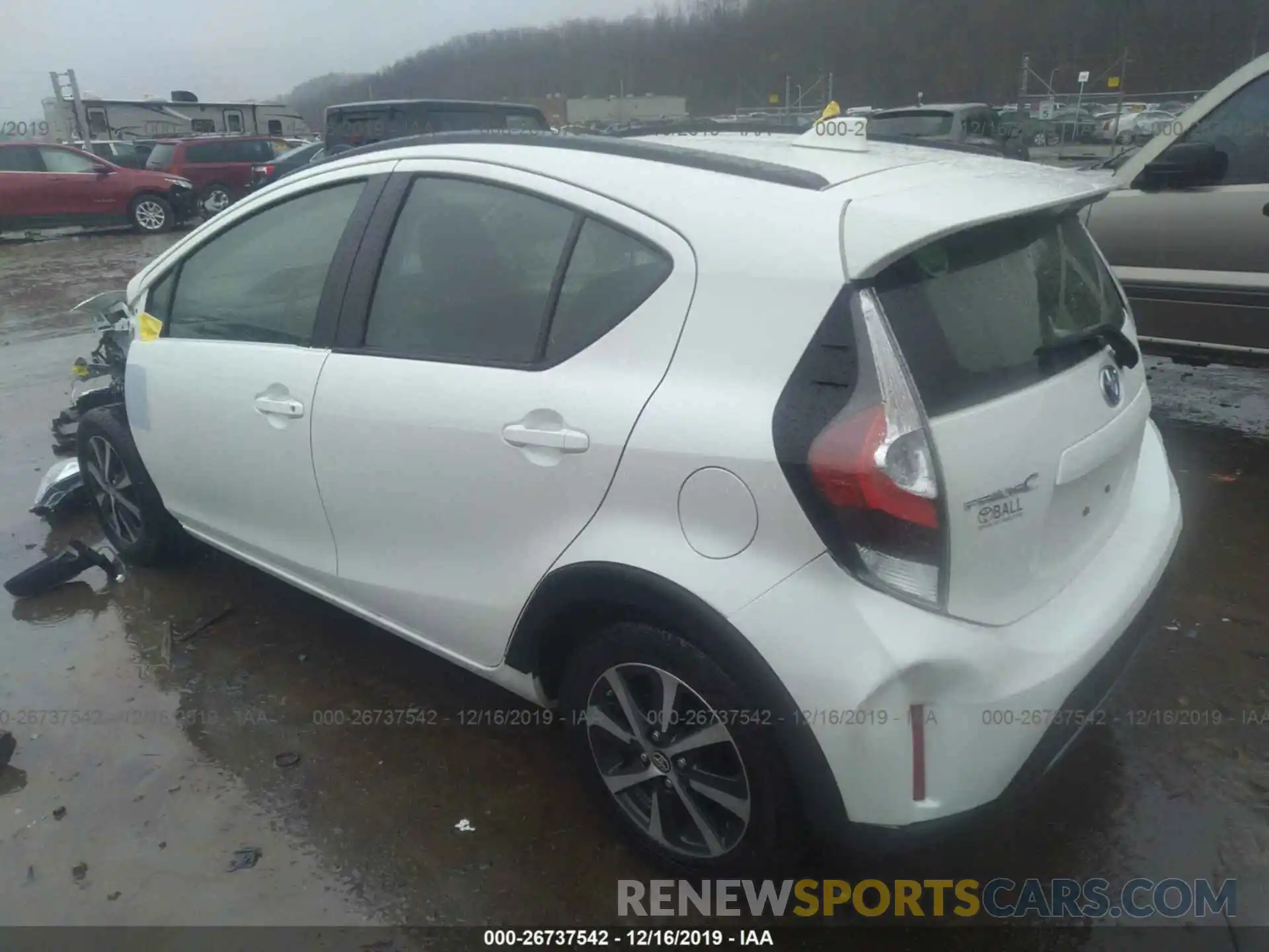 3 Photograph of a damaged car JTDKDTB37K1624266 TOYOTA PRIUS C 2019