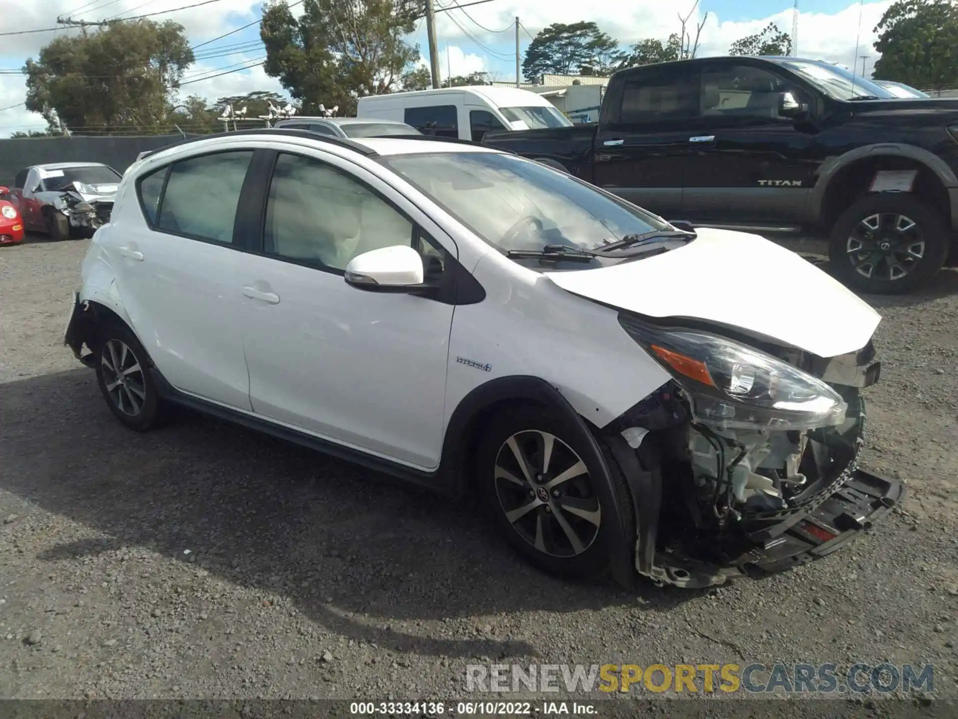 1 Photograph of a damaged car JTDKDTB38K1624146 TOYOTA PRIUS C 2019